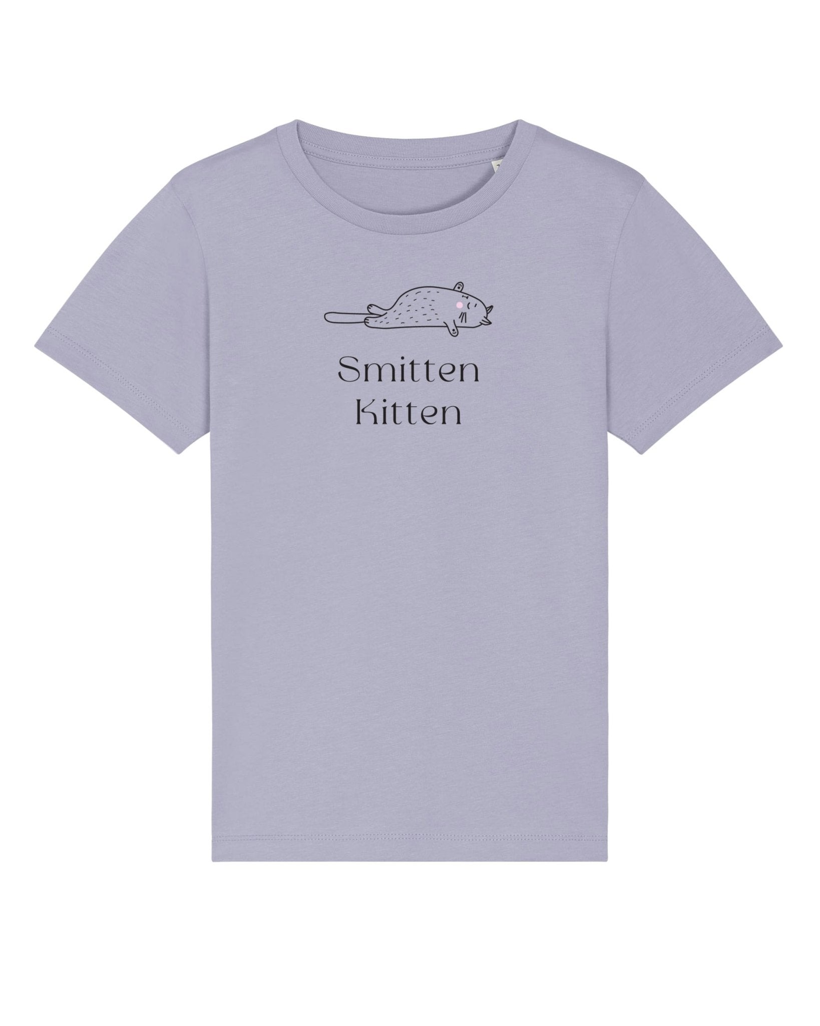Kids funny cat t-shirt – Smitten Kitten unisex animal print design

