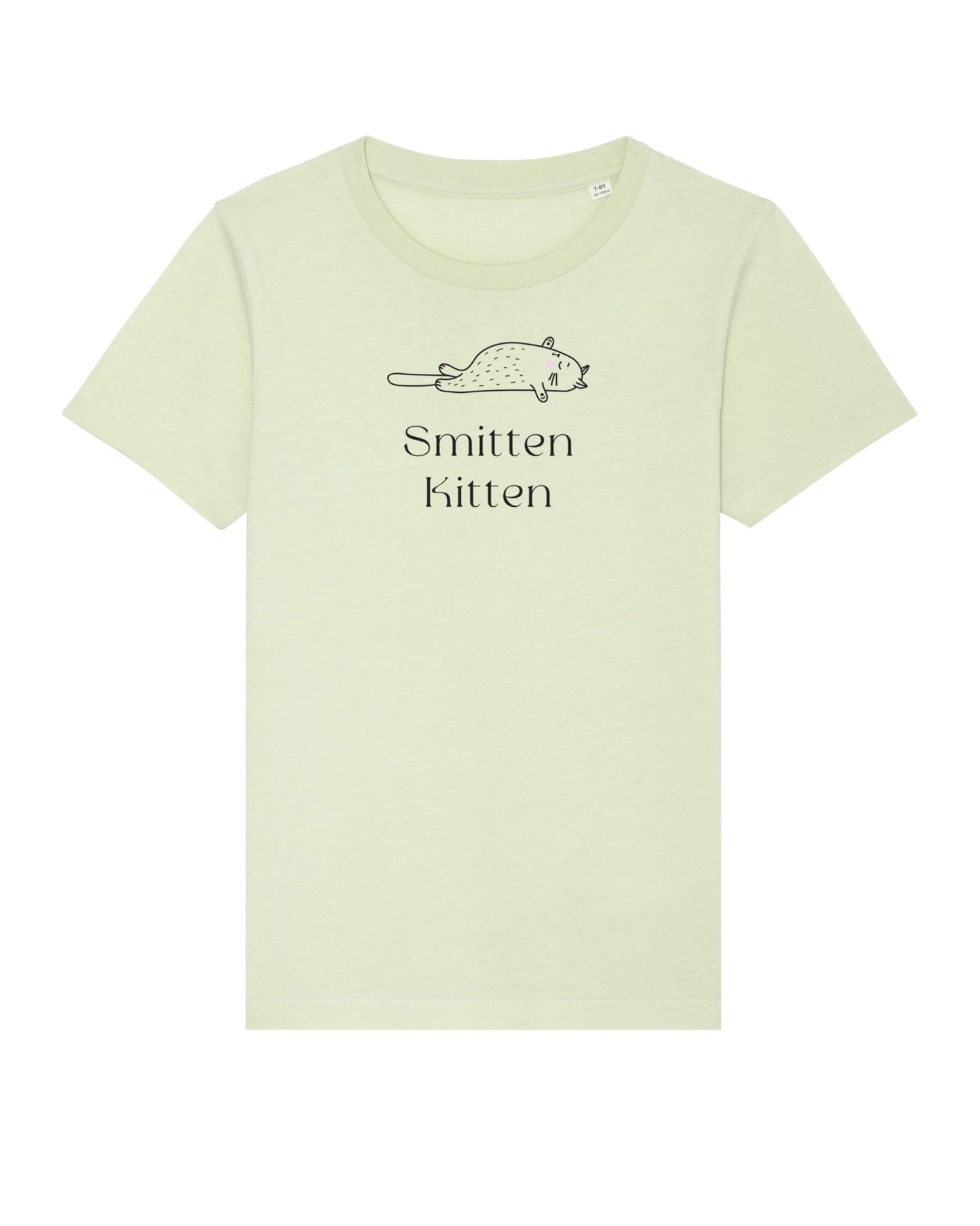 Cat t-shirts for kids – Smitten Kitten in gender neutral organic cotton


