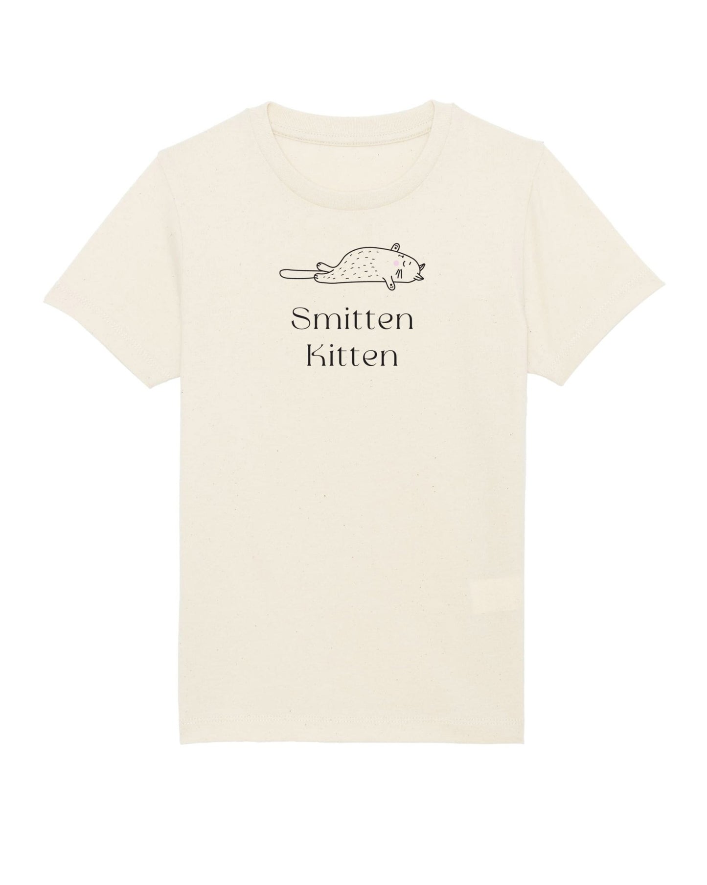 Gender neutral kids cat t-shirts – Smitten Kitten organic cotton fun top

