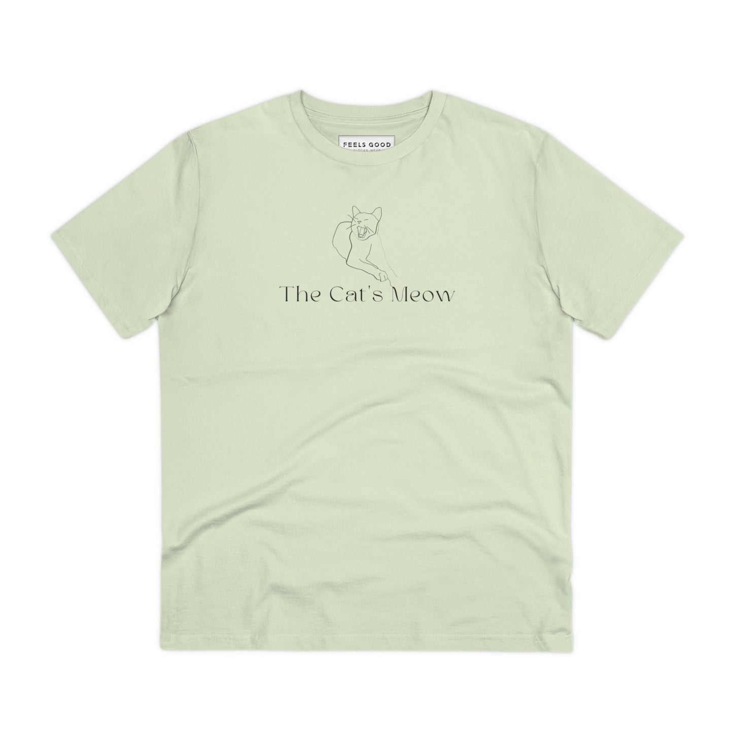 Funny cat t shirt with dog slogan – Organic Cotton 'The Cats Meow' Funny Cat T-shirt for all.