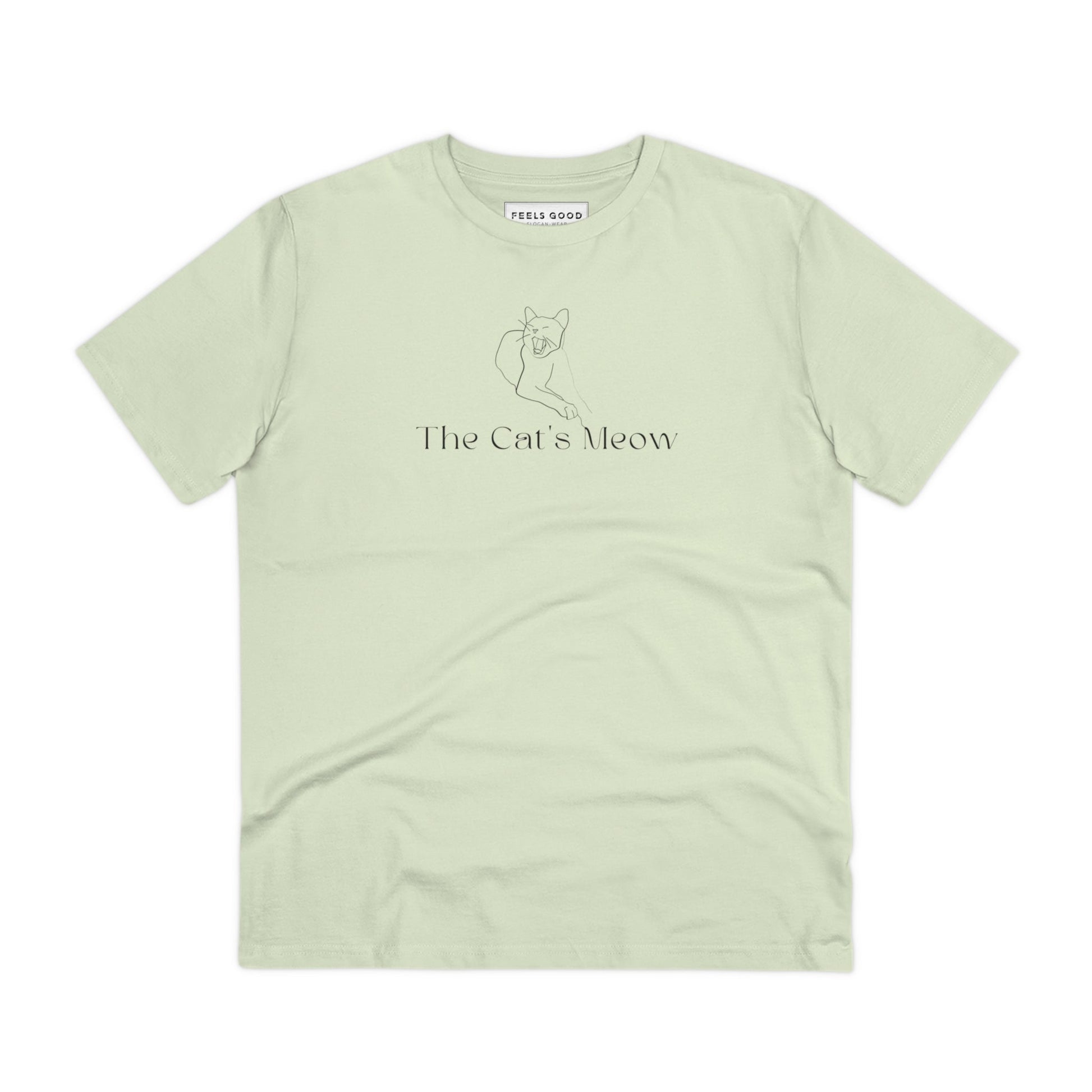 Funny cat t shirt with dog slogan – Organic Cotton 'The Cats Meow' Funny Cat T-shirt for all.