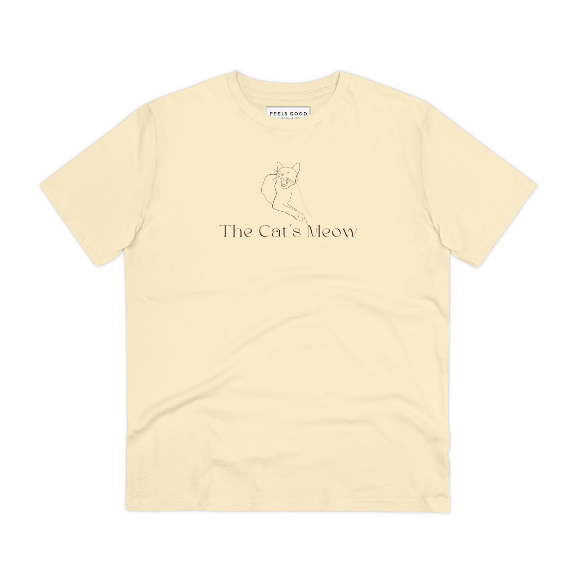 Gifts for animal lovers – Organic Cotton 'The Cats Meow' Funny Cat T-shirt with a cat & dog theme.