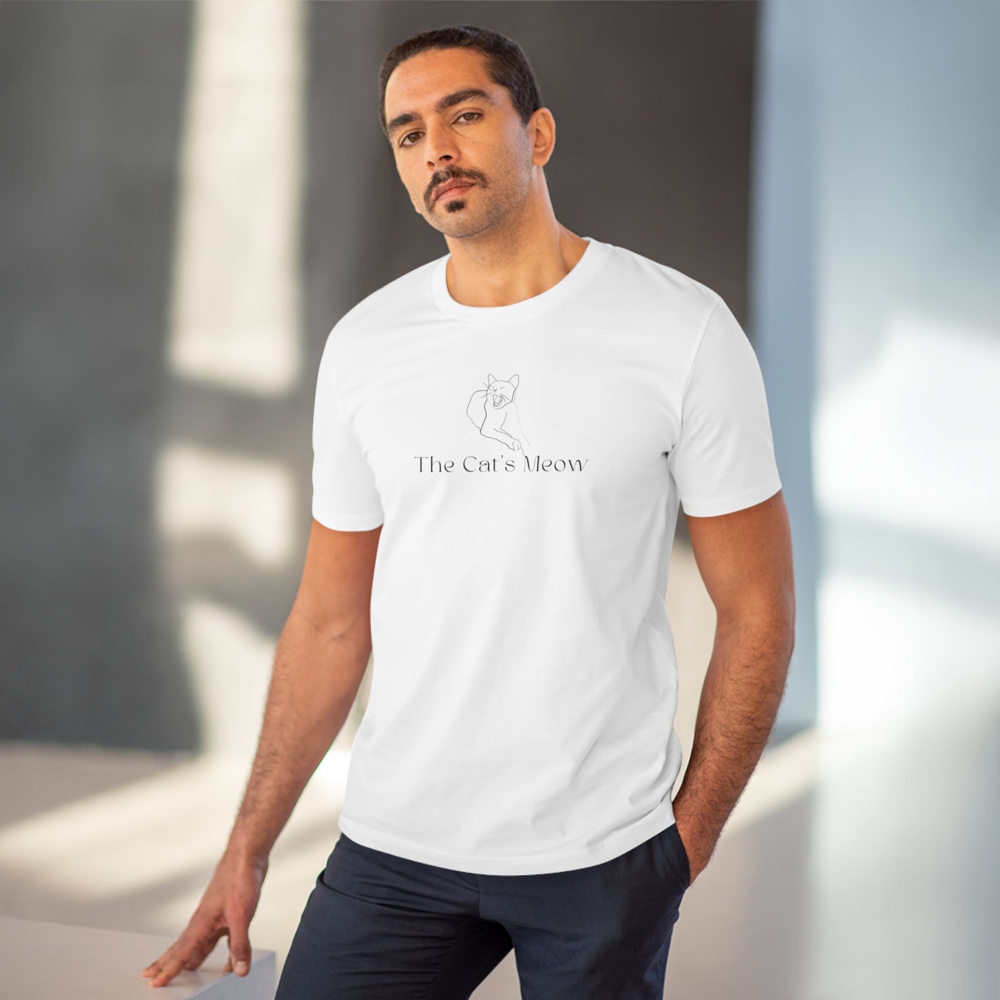 Organic Cotton 'The Cats Meow' Funny Cat T-shirt – trendy cat t shirts for women & pet lovers.