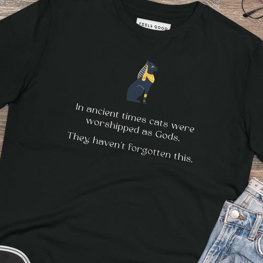 Cat funny t shirt – Organic Cotton 'The Egyptian Cat' for unique cat humor


