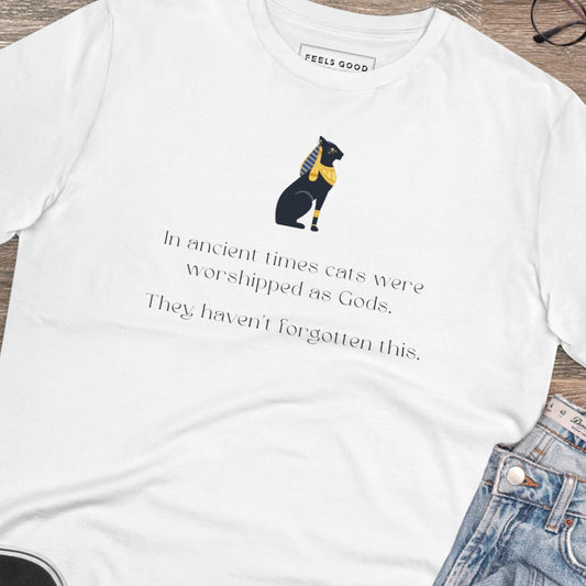 Funny cat t shirts – Organic Cotton 'The Egyptian Cat' tee for cat lovers

