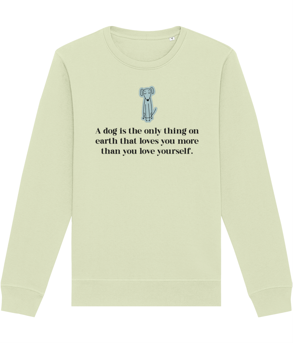 Organic Cotton 'The Loyal Dog' sweatshirt, a must-have for doggie lovers.