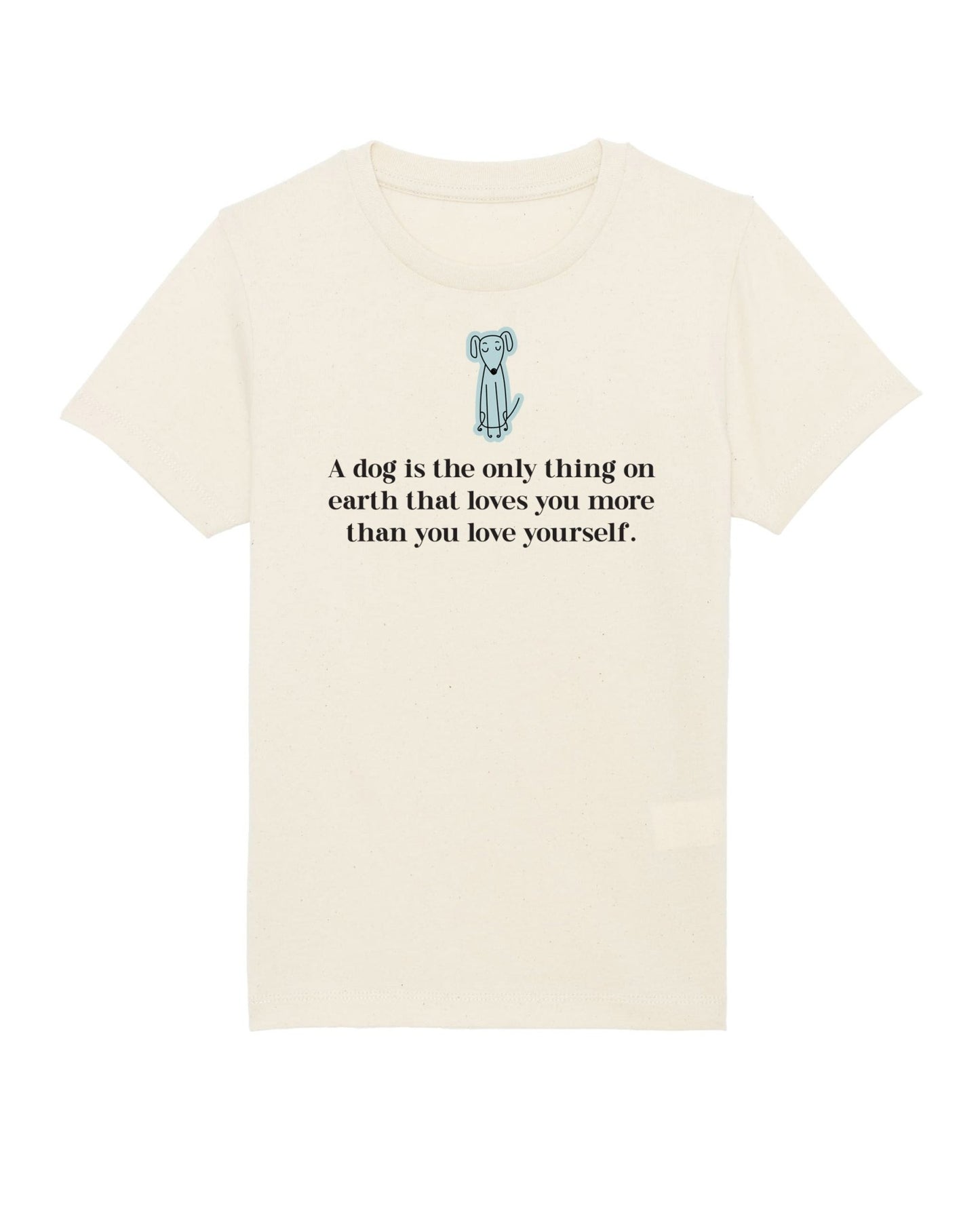 Stylish clothes Hello Kitty lovers appreciate – organic cotton 'The Loyal Dog' kids funny dog t-shirt.