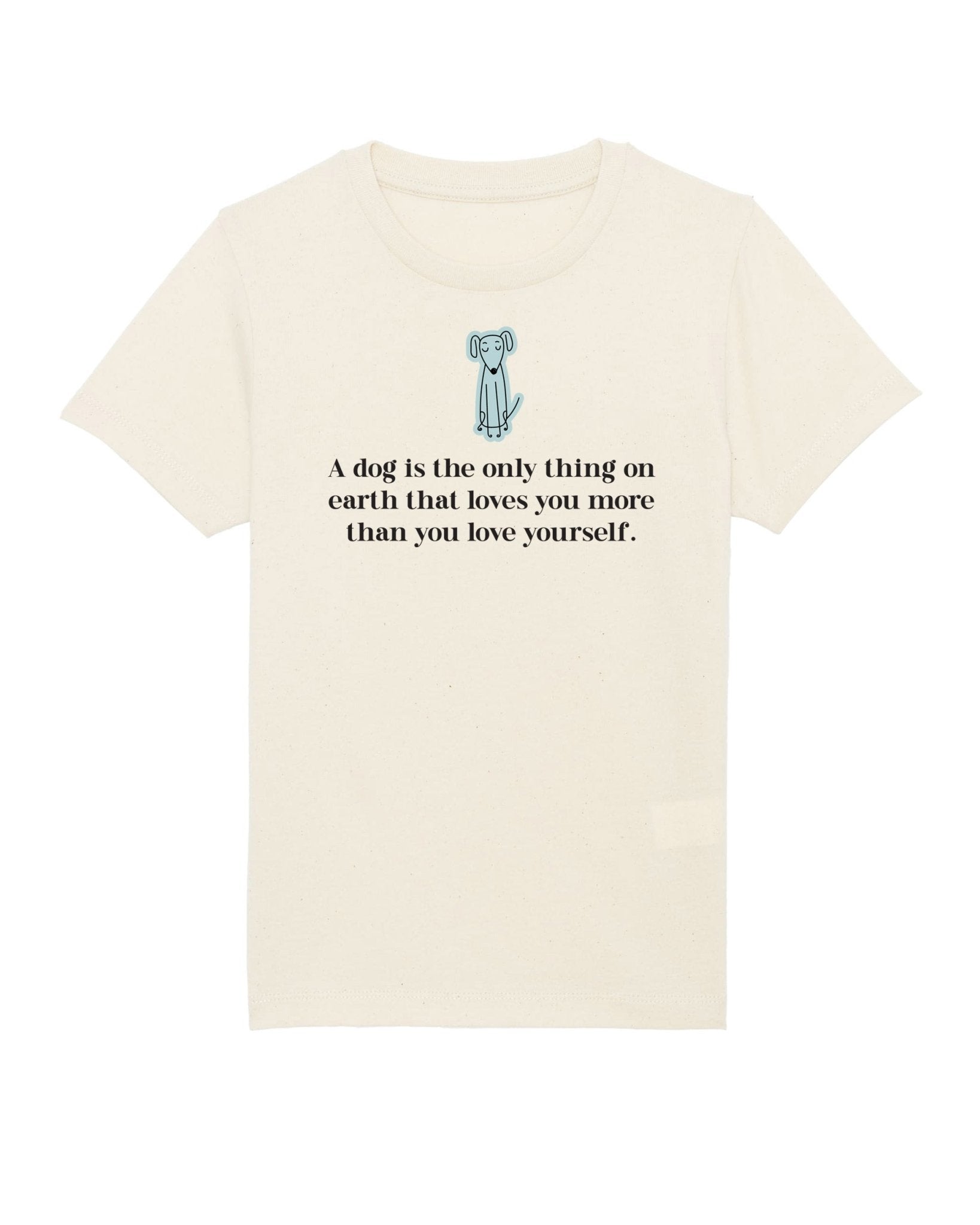 Stylish clothes Hello Kitty lovers appreciate – organic cotton 'The Loyal Dog' kids funny dog t-shirt.