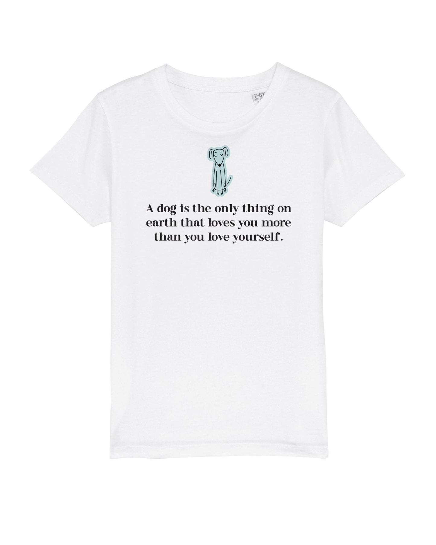 Organic cotton 'The Loyal Dog' kids funny dog t-shirt, the best choice for childrens animal print t shirts.
