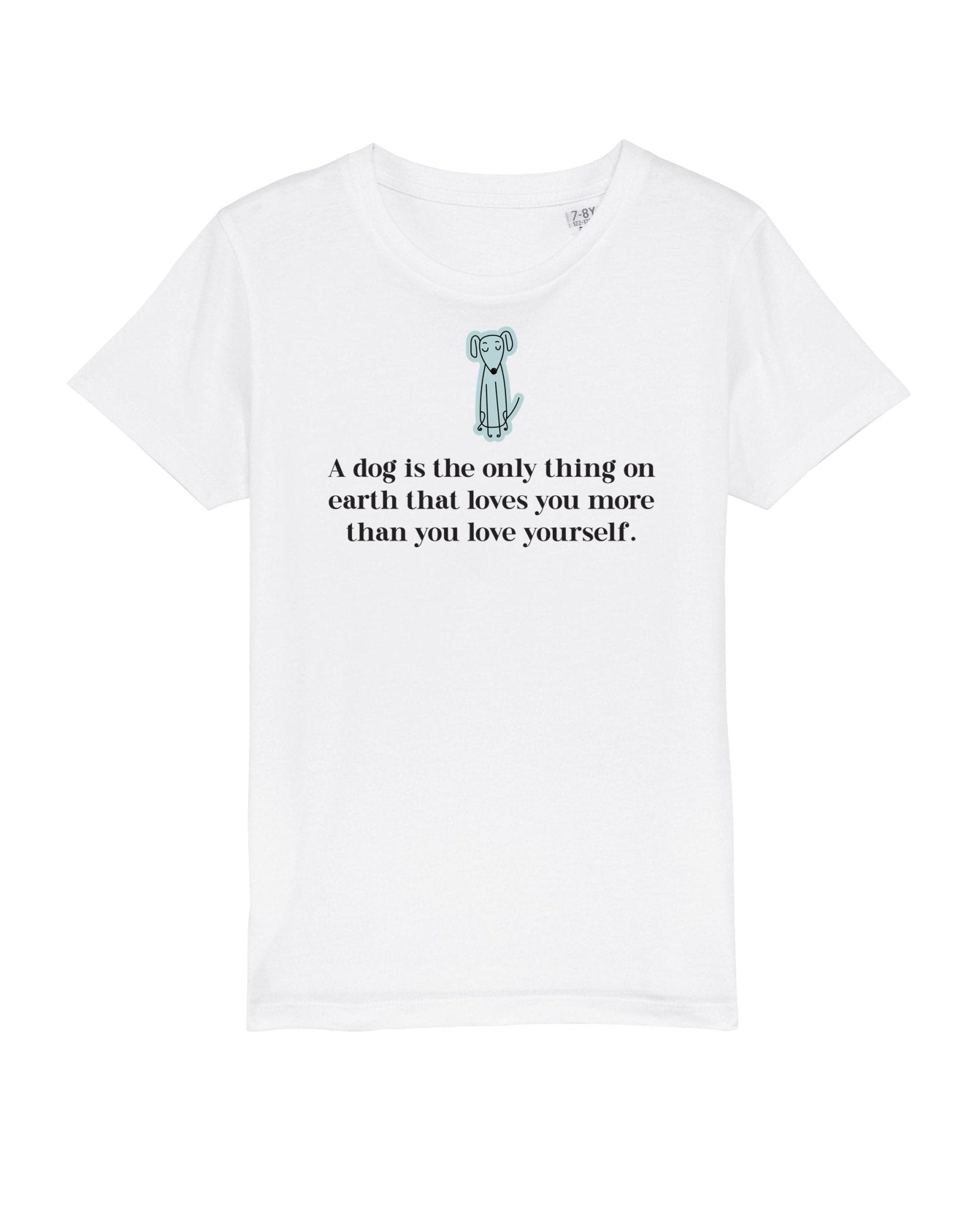 Organic cotton 'The Loyal Dog' kids funny dog t-shirt, the best choice for childrens animal print t shirts.