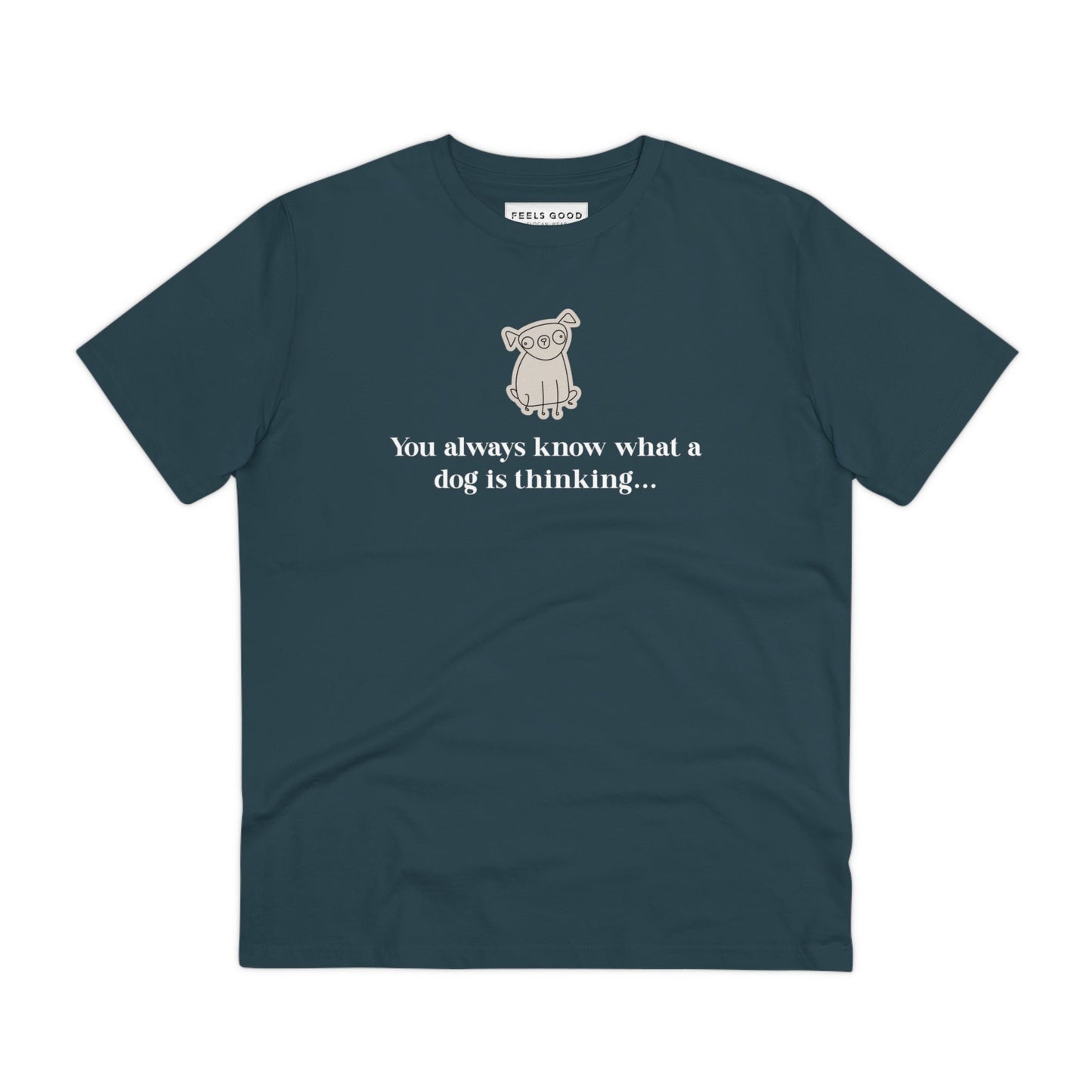 Show your love for pets with the Organic Cotton 'The Psychic' Funny Dog T-shirt, a dog t shirts for humans.