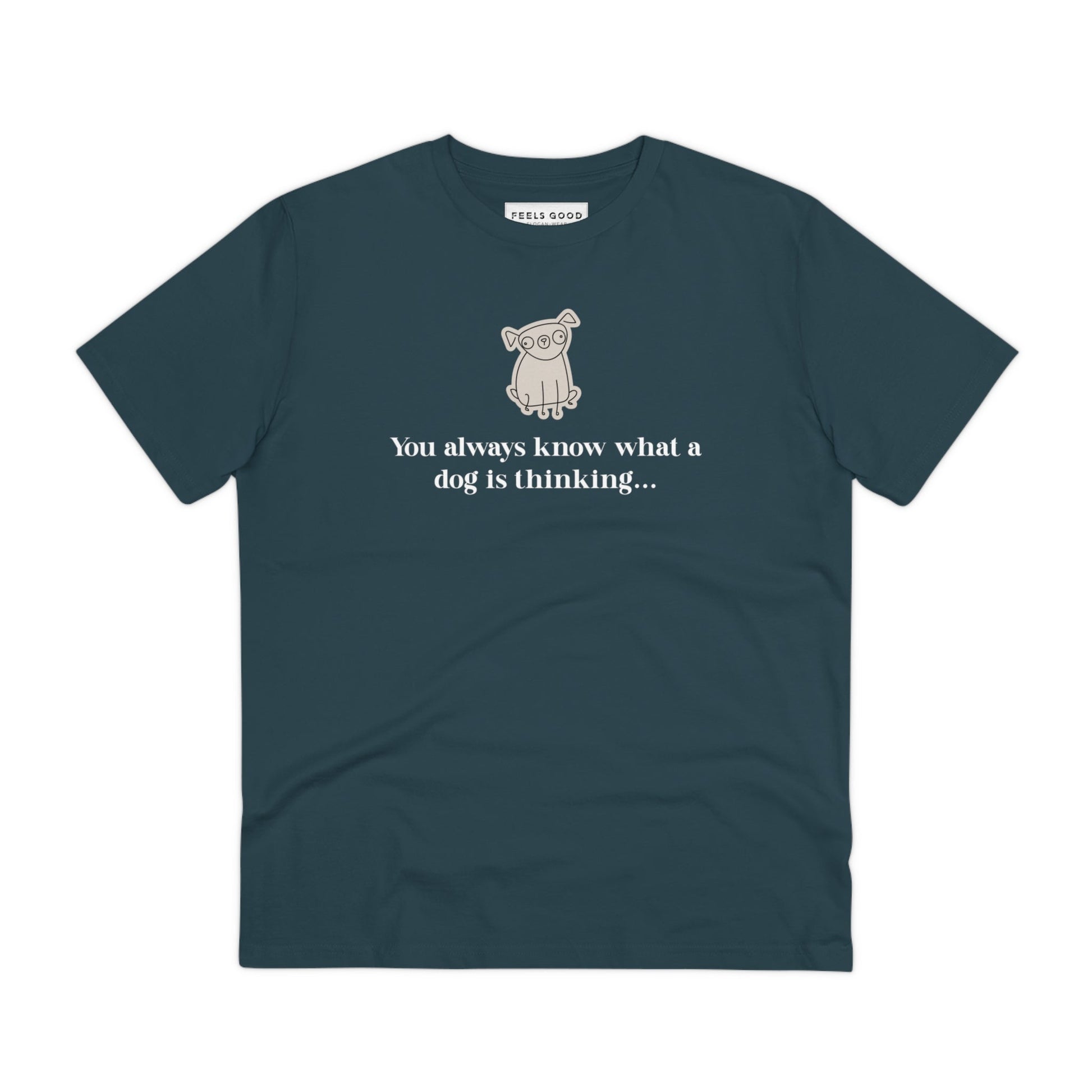 Show your love for pets with the Organic Cotton 'The Psychic' Funny Dog T-shirt, a dog t shirts for humans.