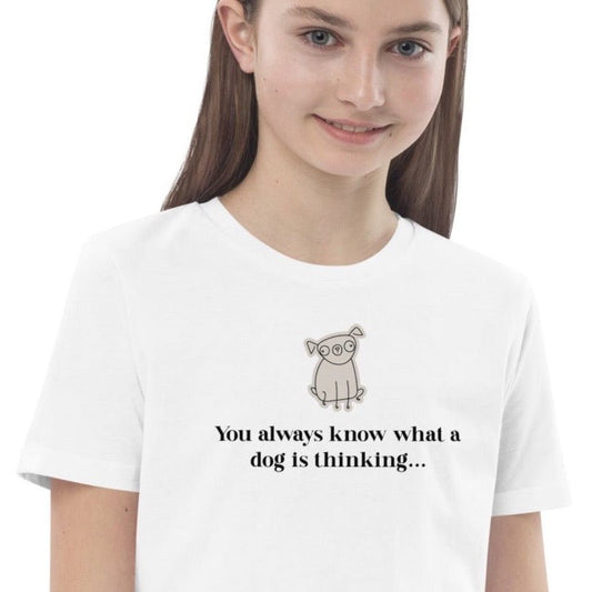 Organic Cotton 'The Psychic' Kids Funny Dog T-shirt – childrens animal print t-shirts for all.