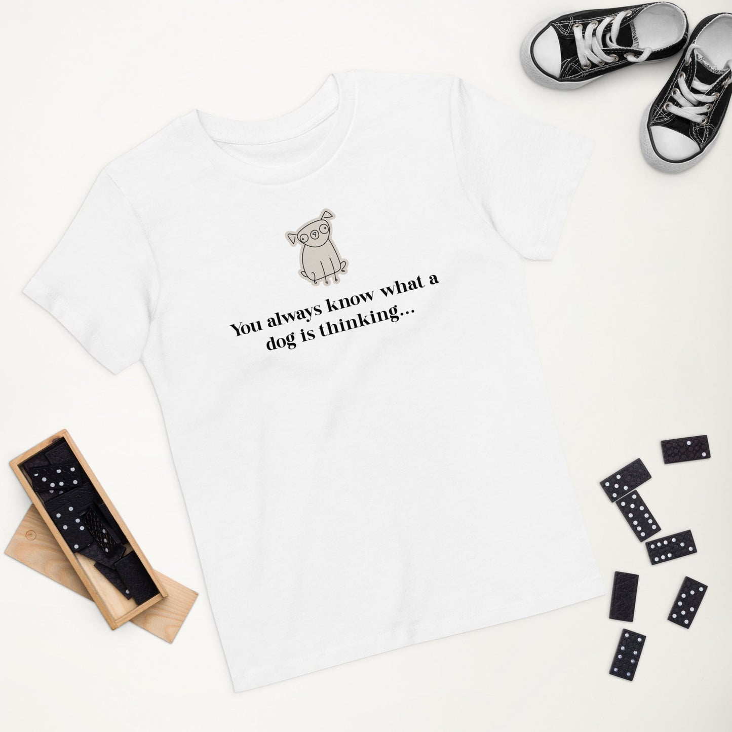 Organic Cotton 'The Psychic' Kids Funny Dog T-shirt – gender neutral kids clothes with cute prints.