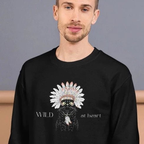 Organic Cotton 'Wild At Heart' Funny Cat Sweatshirt – perfect for doggie sweatshirts lovers.