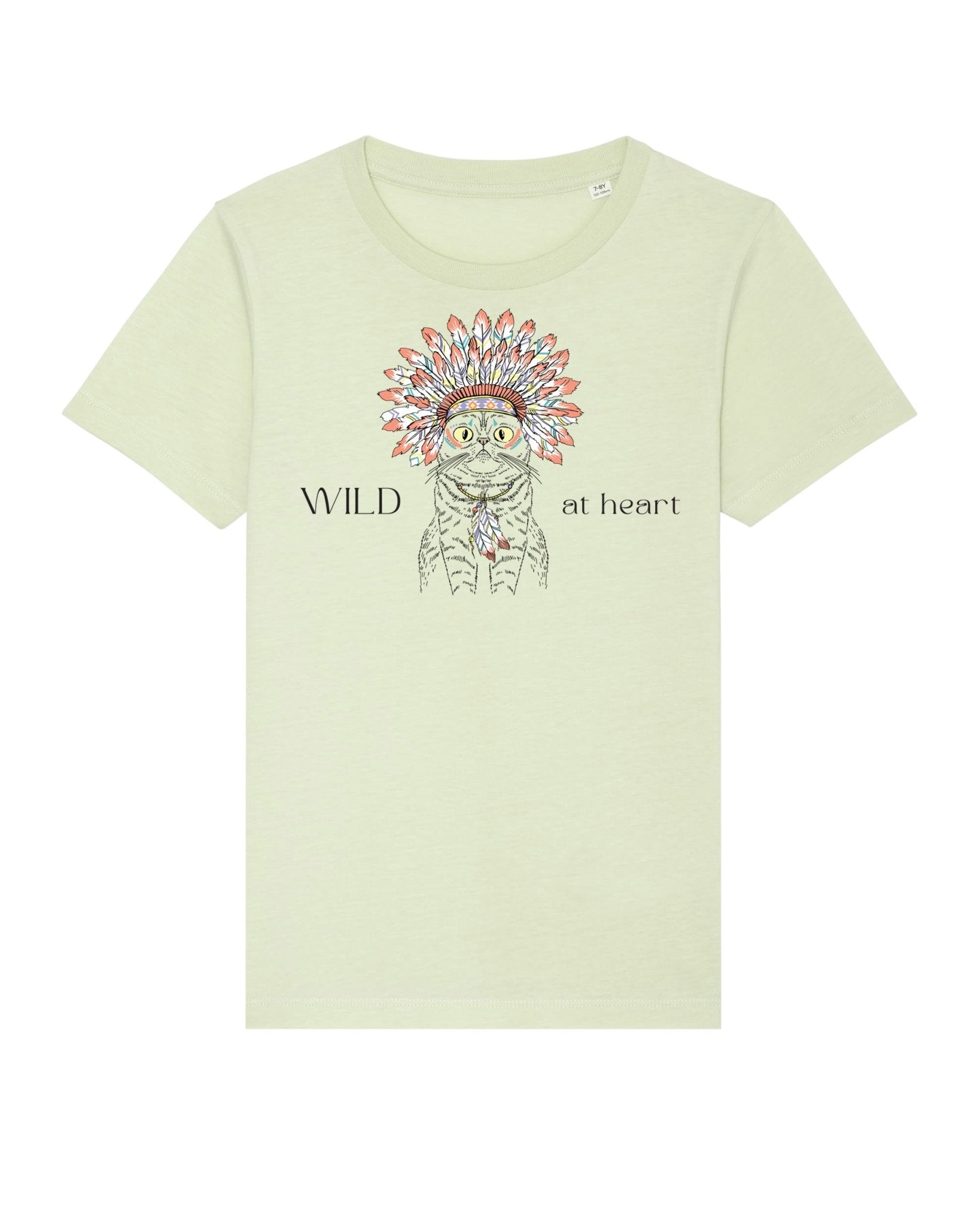 Find Organic Cotton 'Wild At Heart' Kids Funny Cat T-shirt in the best hello kitty shop online.