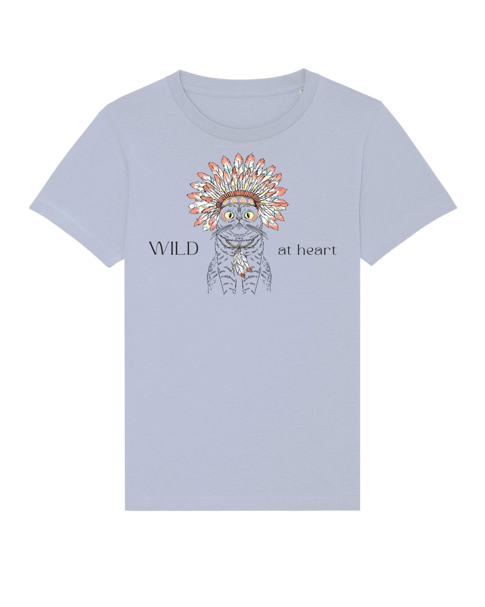 Shop Organic Cotton 'Wild At Heart' Kids Funny Cat T-shirt at your favorite hello kitty store.