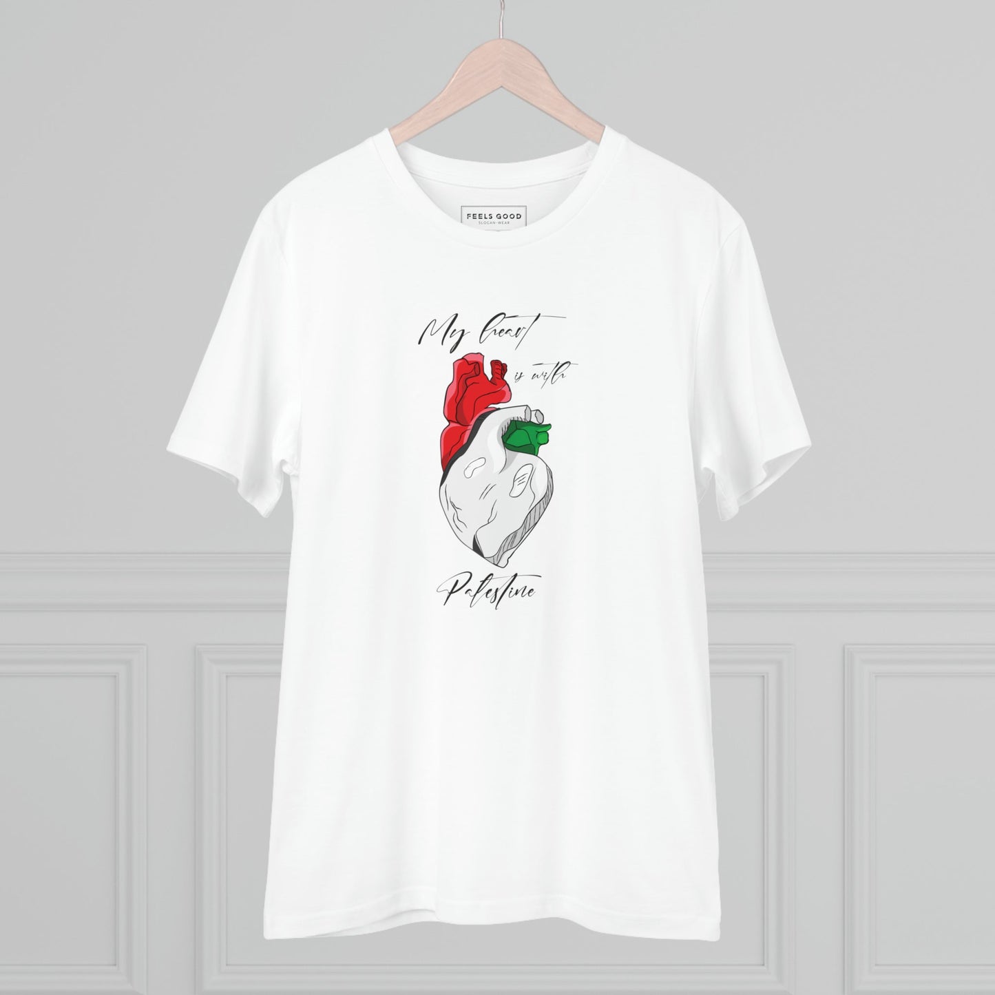 Stand with heritage in the Palestine 'Heart' Organic Cotton T-shirt

