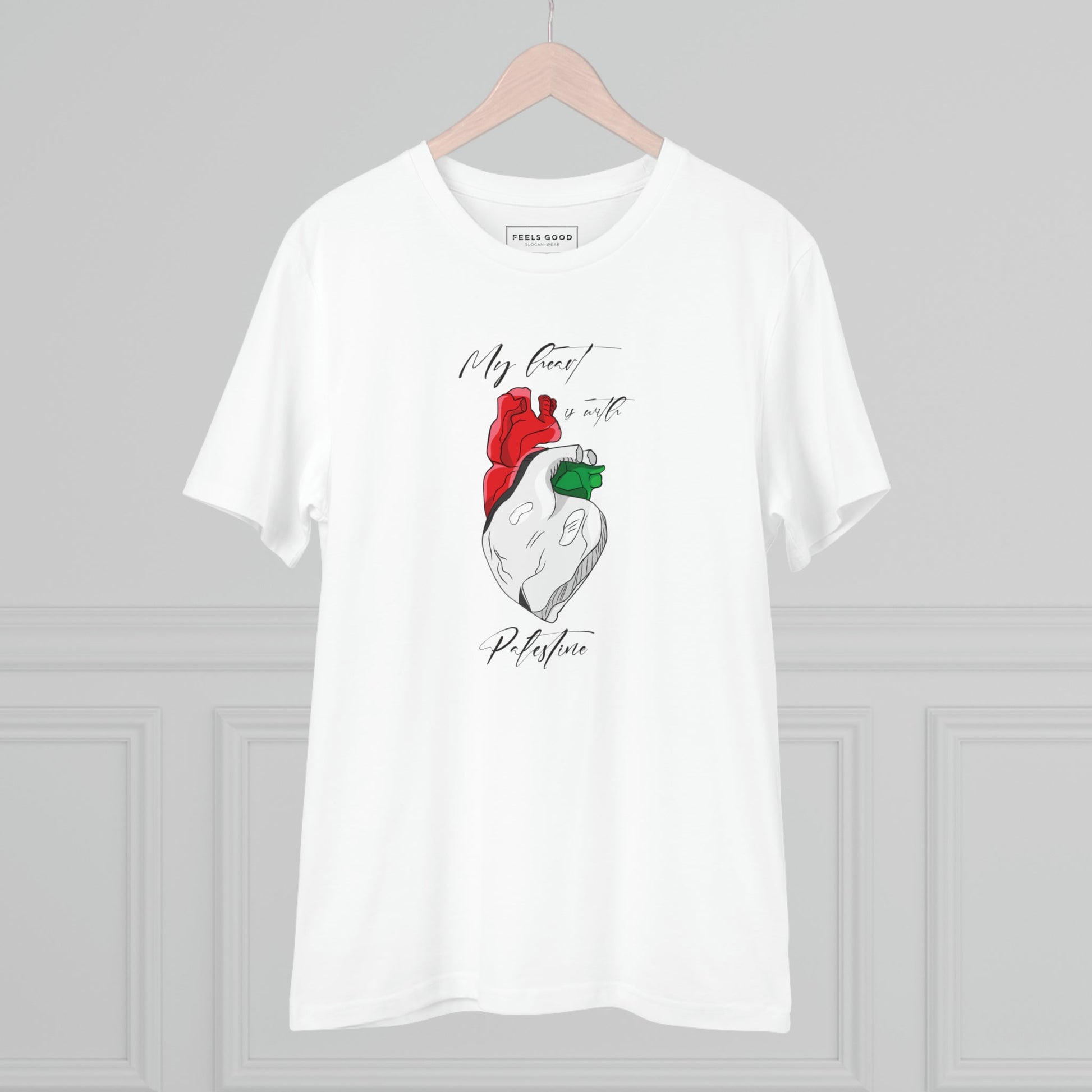 Stand with heritage in the Palestine 'Heart' Organic Cotton T-shirt

