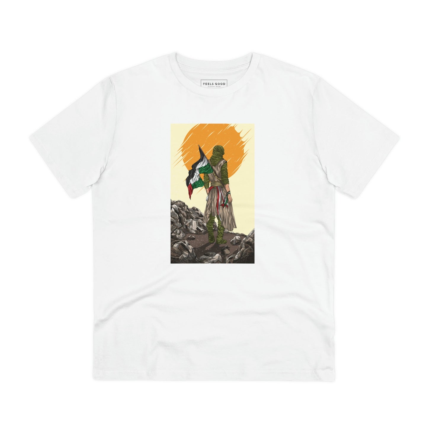 Palestine 'Manga Fighter' Organic Cotton T-shirt – inspired by quotes about Palestine

