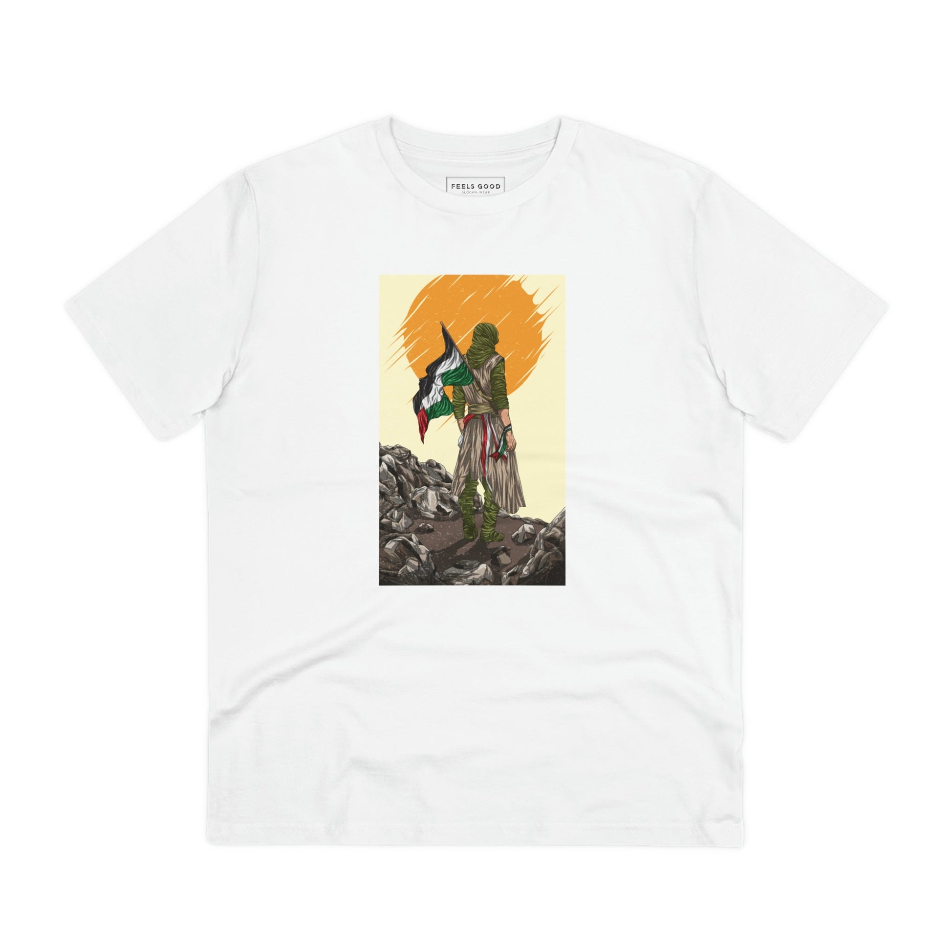 Palestine 'Manga Fighter' Organic Cotton T-shirt – inspired by quotes about Palestine

