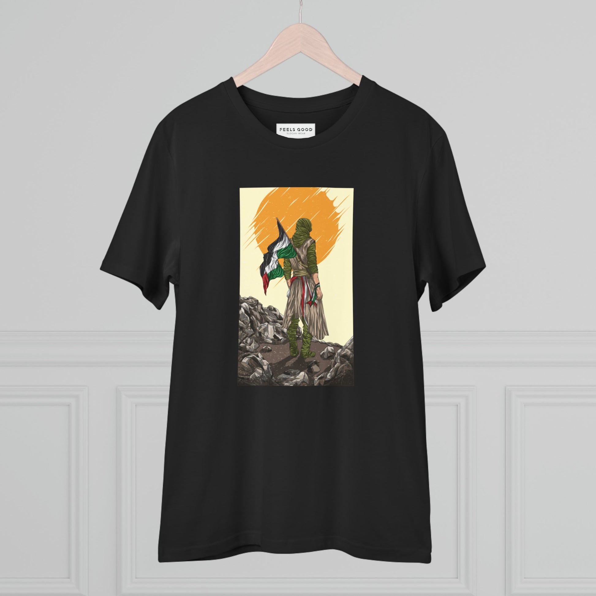 Statement Palestine T-shirt – 'Manga Fighter' Organic Cotton Tee for awareness


