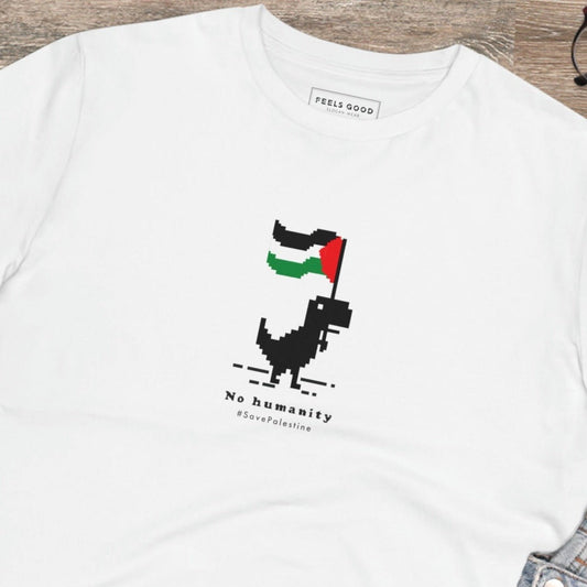 Support justice – Palestine 'No Humanity' Organic Cotton T-shirt, palestine tshirt pride

