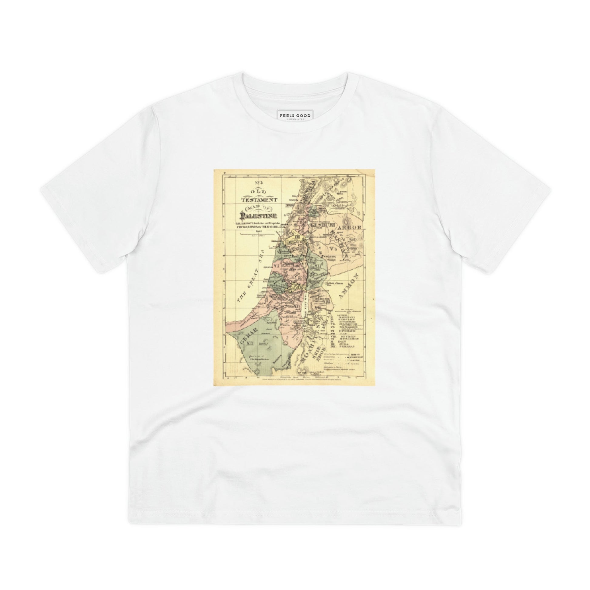 Bold Palestine 'Rightful Map' Organic Cotton T-shirt to express unity and heritage

