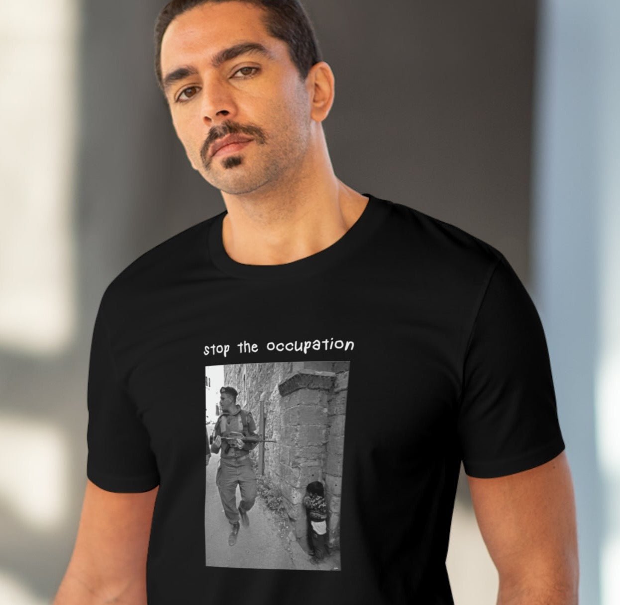 Palestinian T shirt lovers will adore this Palestine 'Stop Occupation' tee - alquds edition

