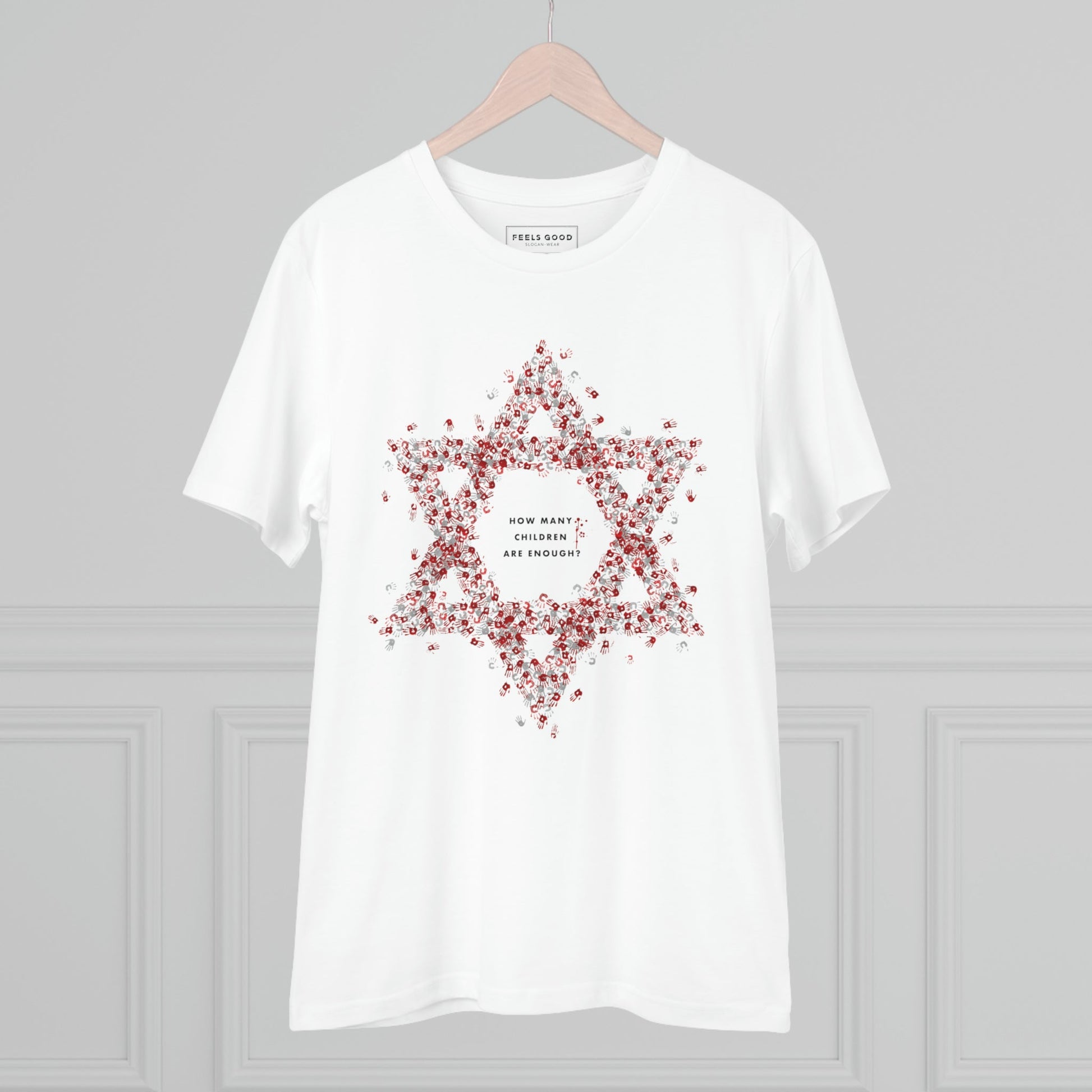 Soft organic cotton tee honoring Palestinian strength – Palestine 'Children's Hands'
