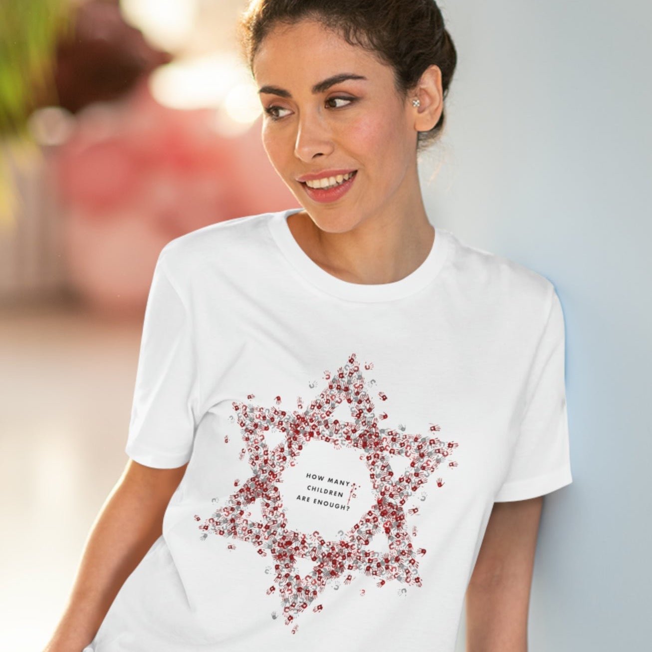 Palestine 'The Children's Hands' Organic Cotton T-shirt with freedom-inspired design