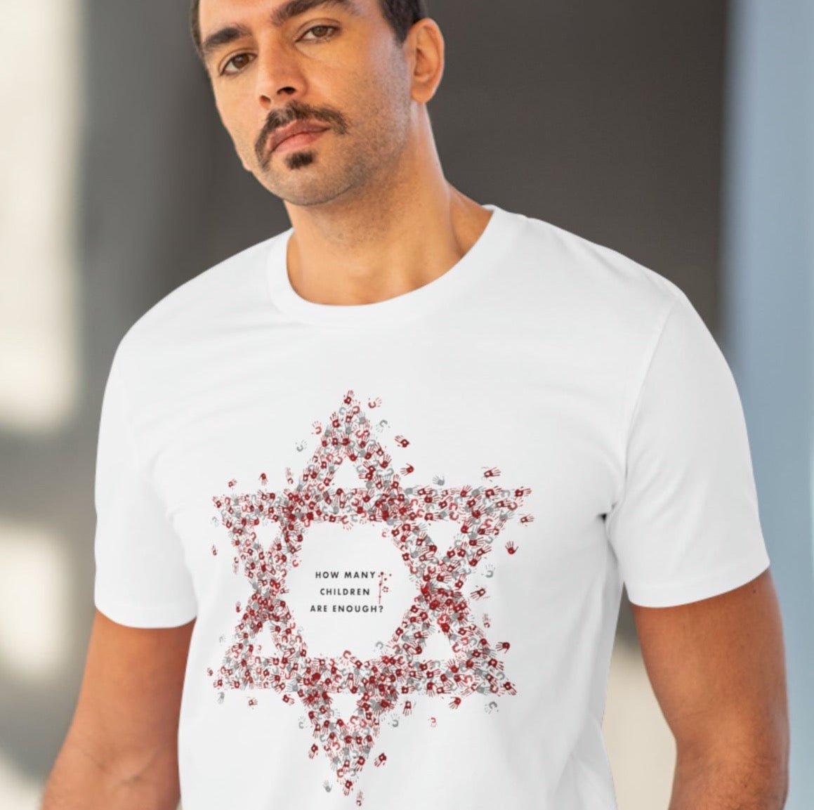 Artistic tee inspired by Palestinian youth – Palestine 'The Children's Hands' T-shirt