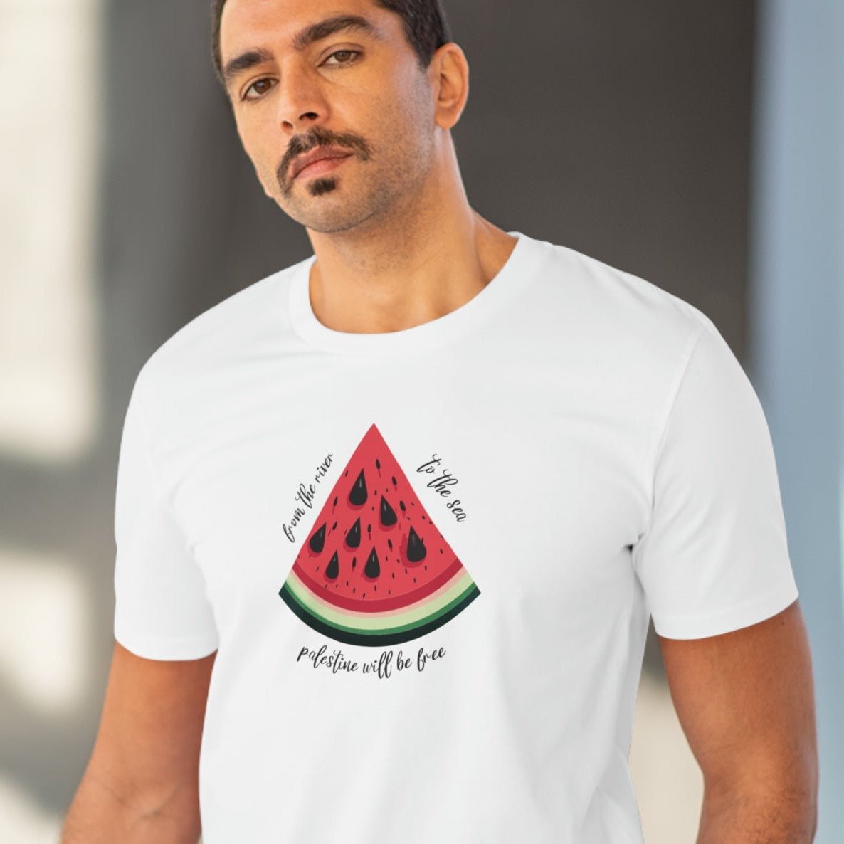 Inspired by quotes of resilience: Palestine 'Watermelon' Organic Cotton T-shirt

