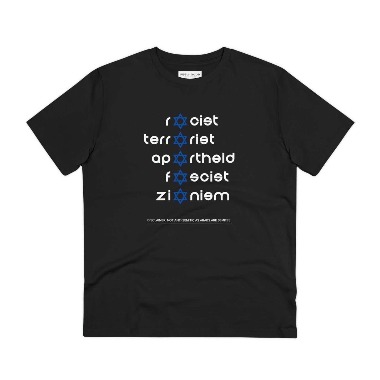 Graphic tee reflecting global justice – Palestine 'Zionism' Organic Cotton T-shirt
