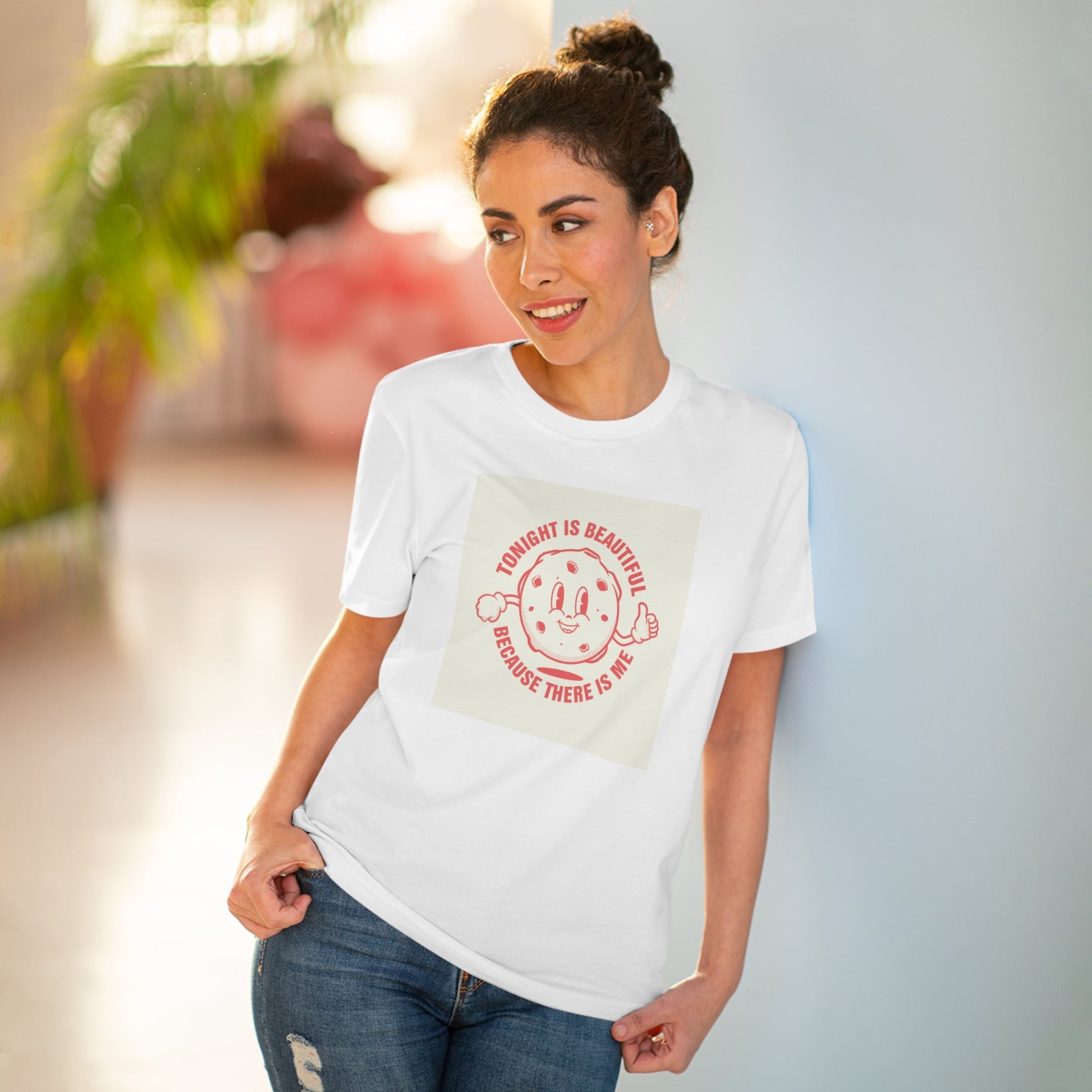 Get a timeless look with the Beautiful Moon & Me tee. Perfect retro t-shirts for women in style!