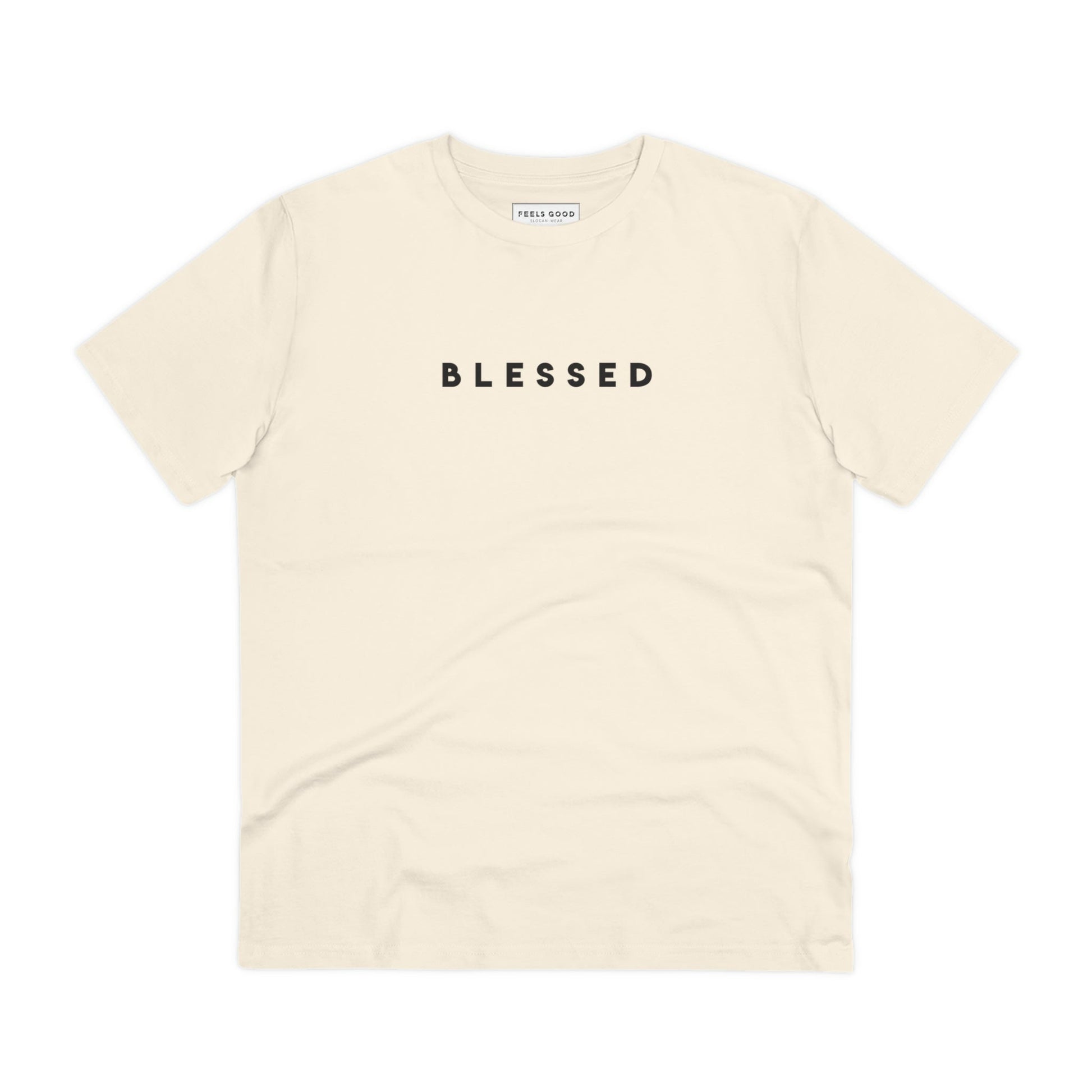 Positive thinking day tee: Positive 'Blessed' organic cotton.

