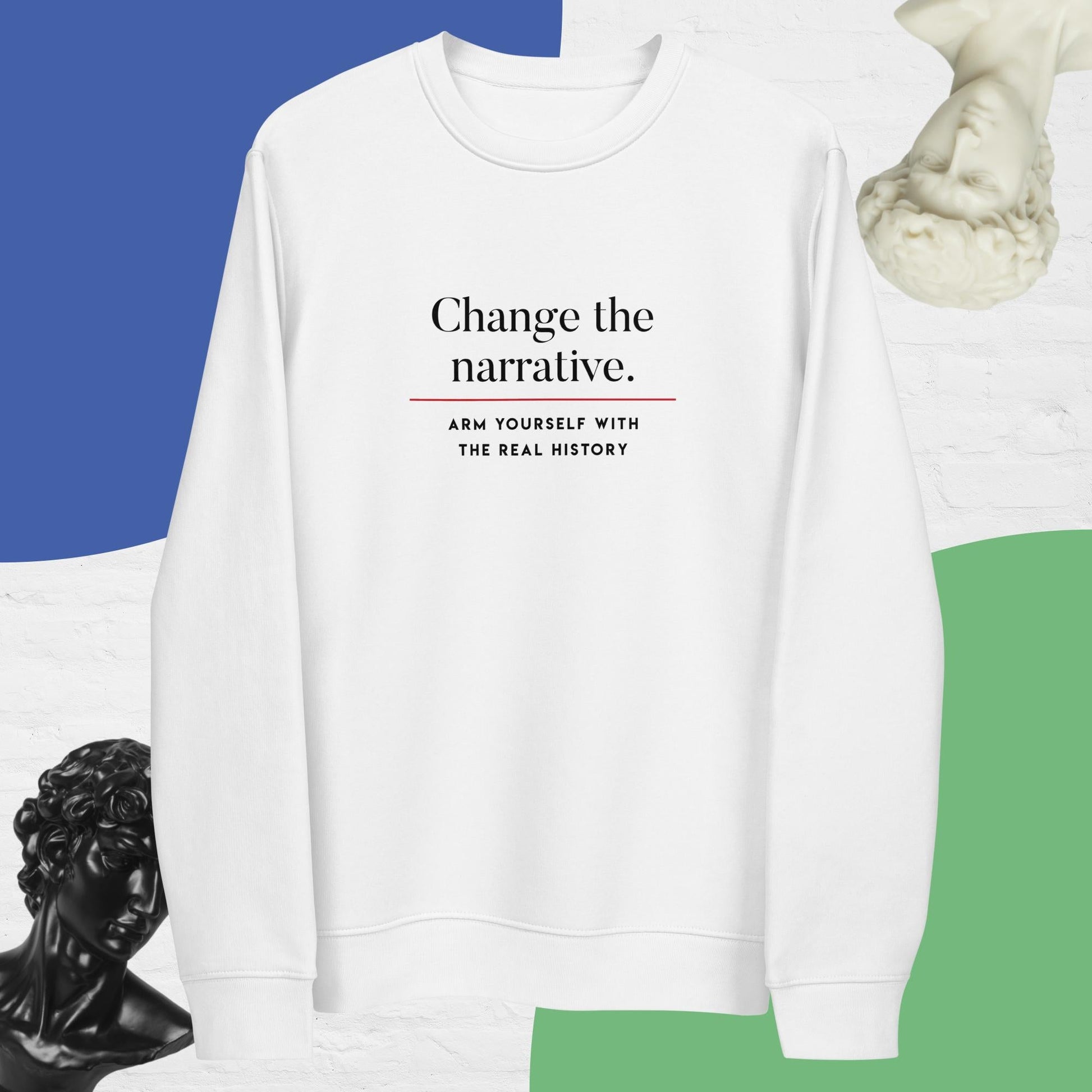 Spiritual vibes with 'Change History' organic cotton sweatshirt

