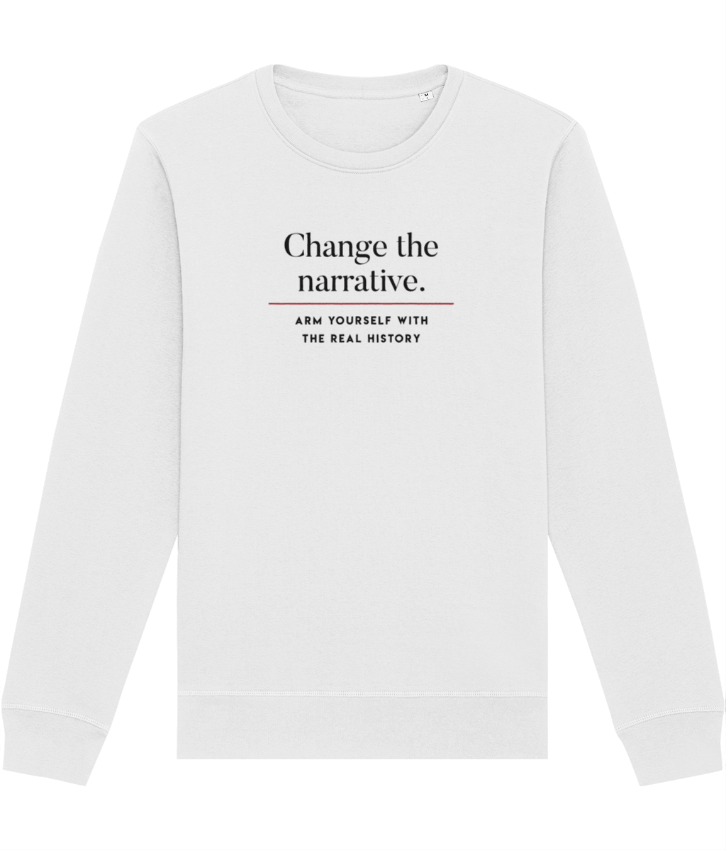 Trendy spiritual wear with 'Change History' sweatshirt for a mindful look

