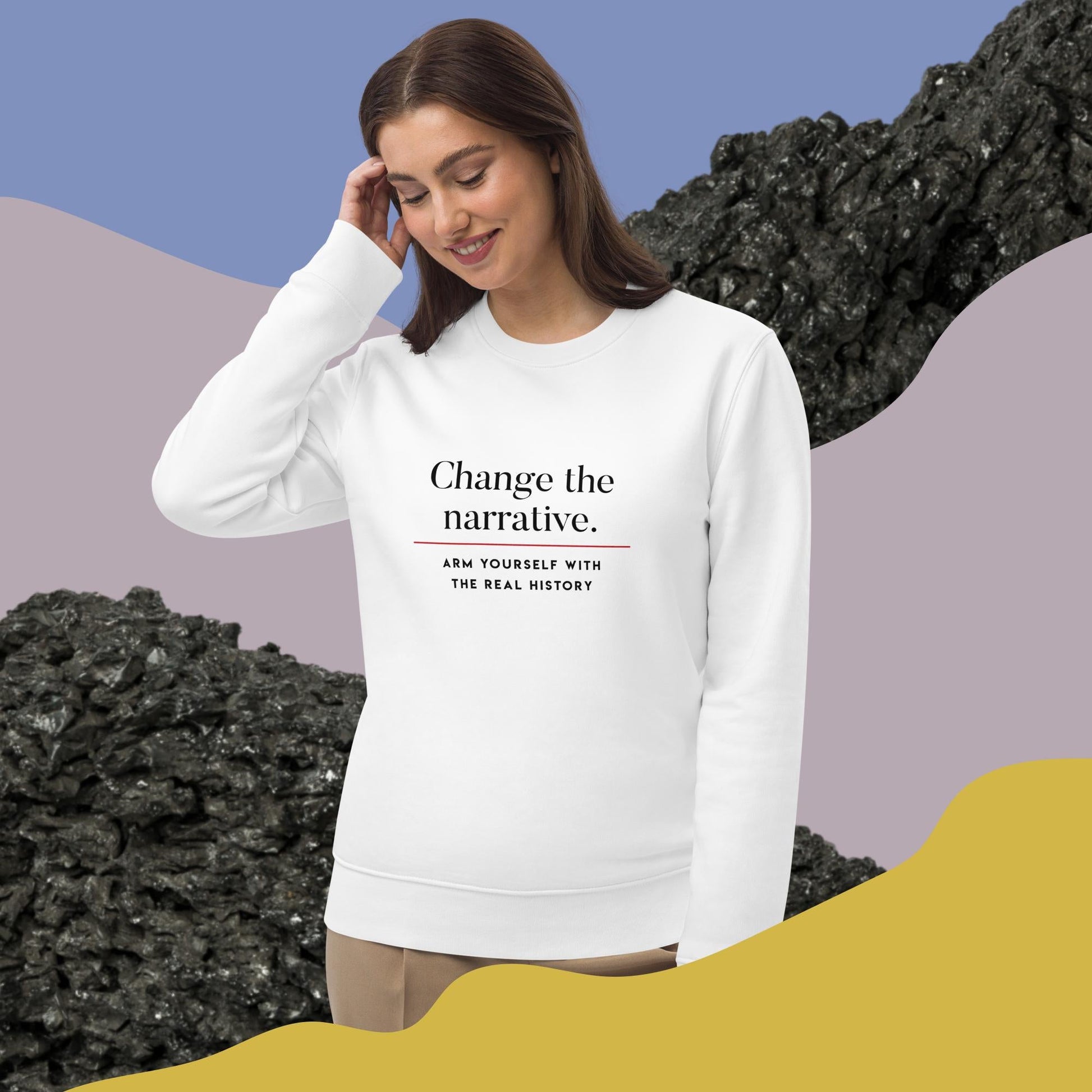 'Change History' sweatshirt blending positive fashion and comfort

