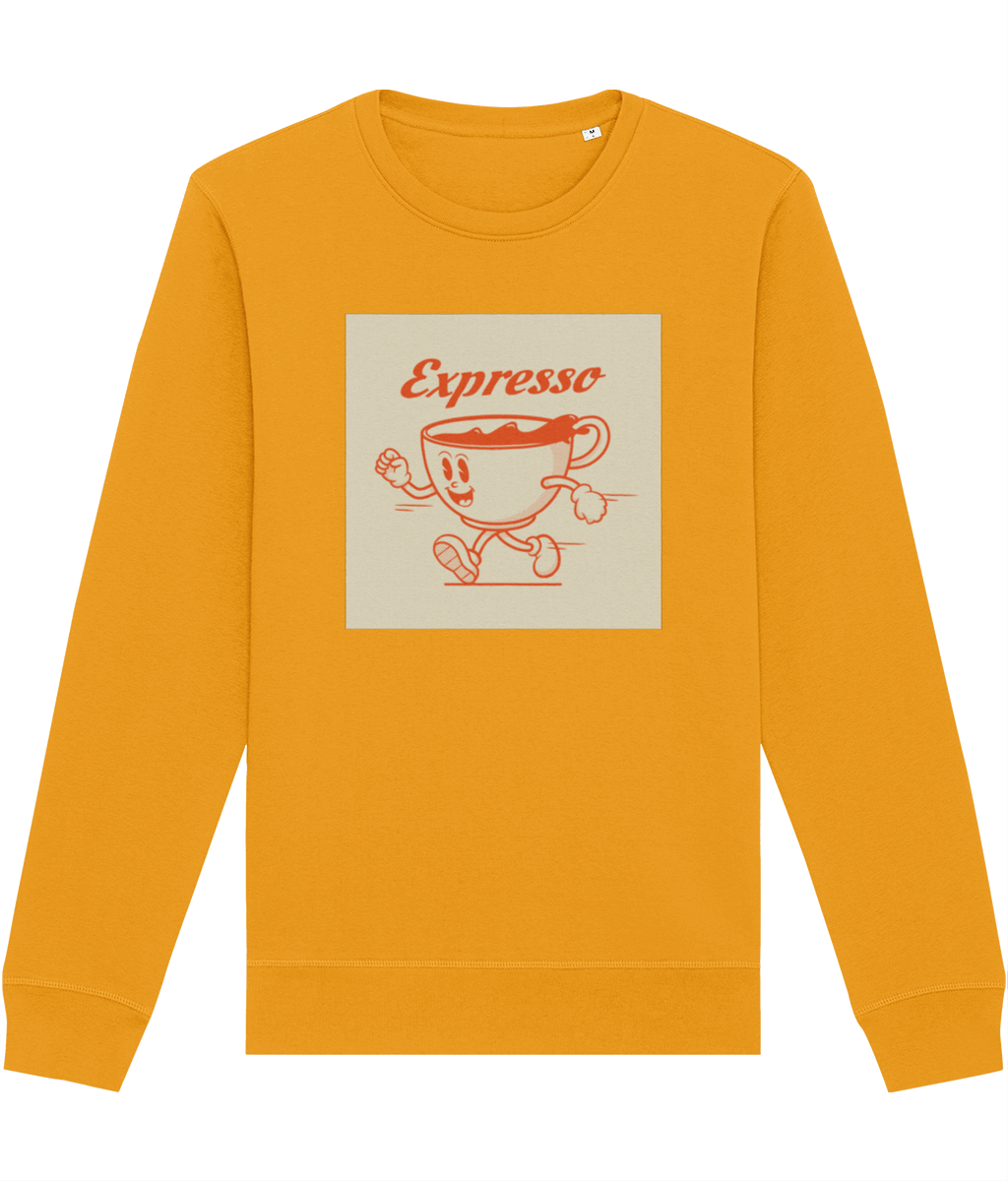 Experience comfort & style with the Positive 'Expresso' Retro Organic Cotton Sweatshirt today!