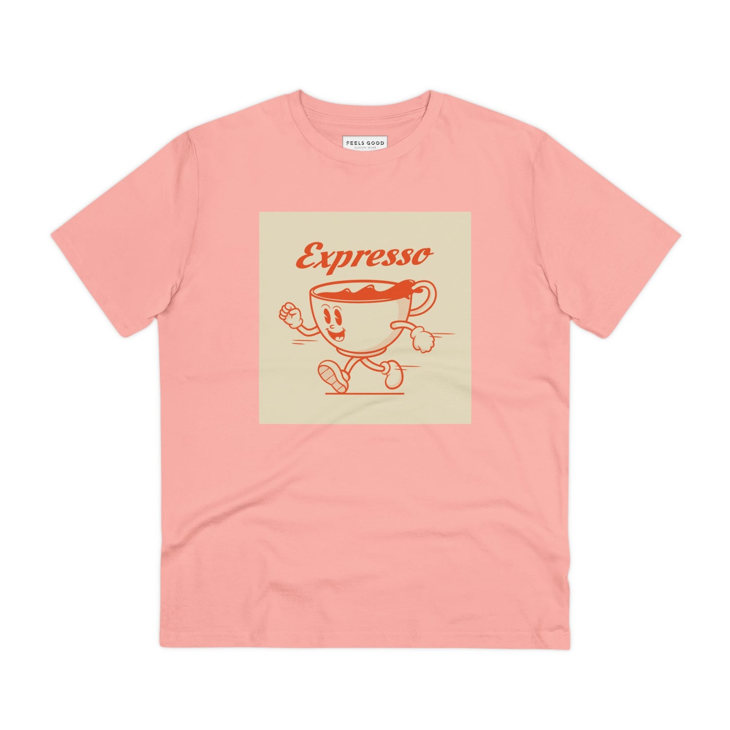 Love retro style? The Positive 'Expresso' retro organic cotton t-shirt is a must-have retro tshirt!