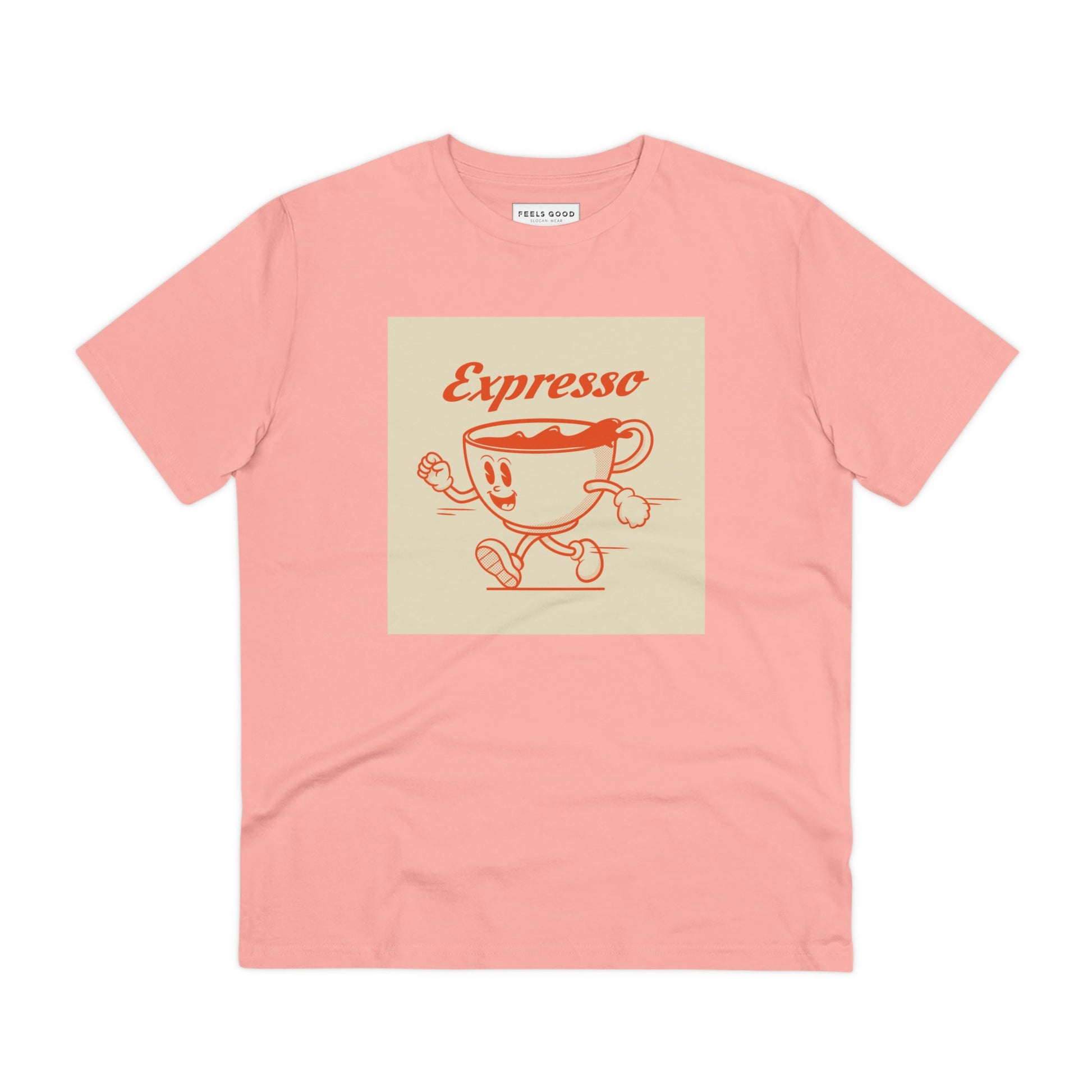 Love retro style? The Positive 'Expresso' retro organic cotton t-shirt is a must-have retro tshirt!