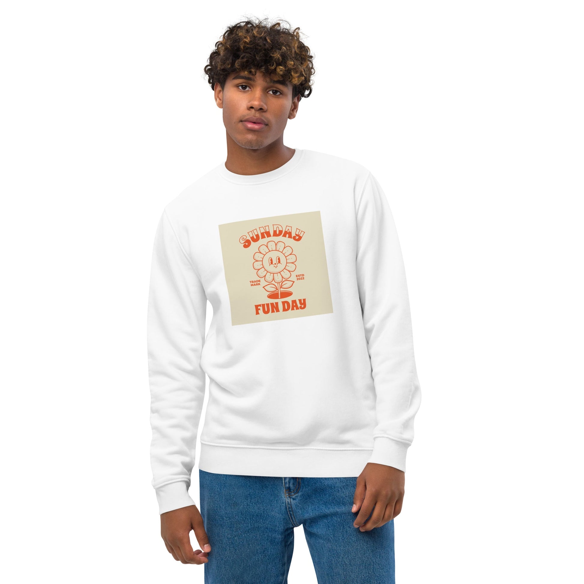 Rock a retro vibe with the Positive 'Fun Day Sunday' Retro Organic Cotton Sweatshirt today!
