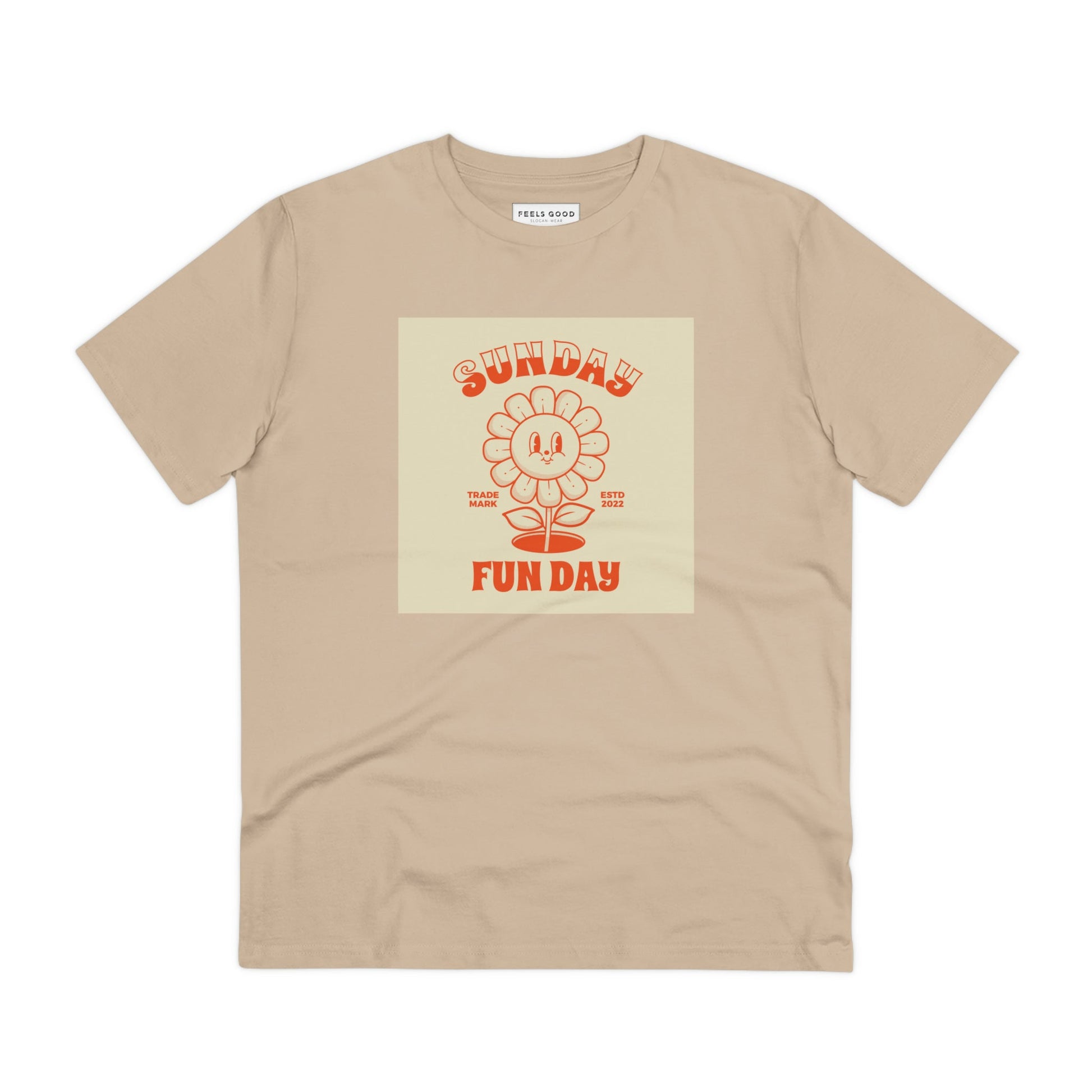 The Positive ‘Fun Day Sunday’ Retro Organic Cotton T-Shirt blends retro style and comfort effortlessly!