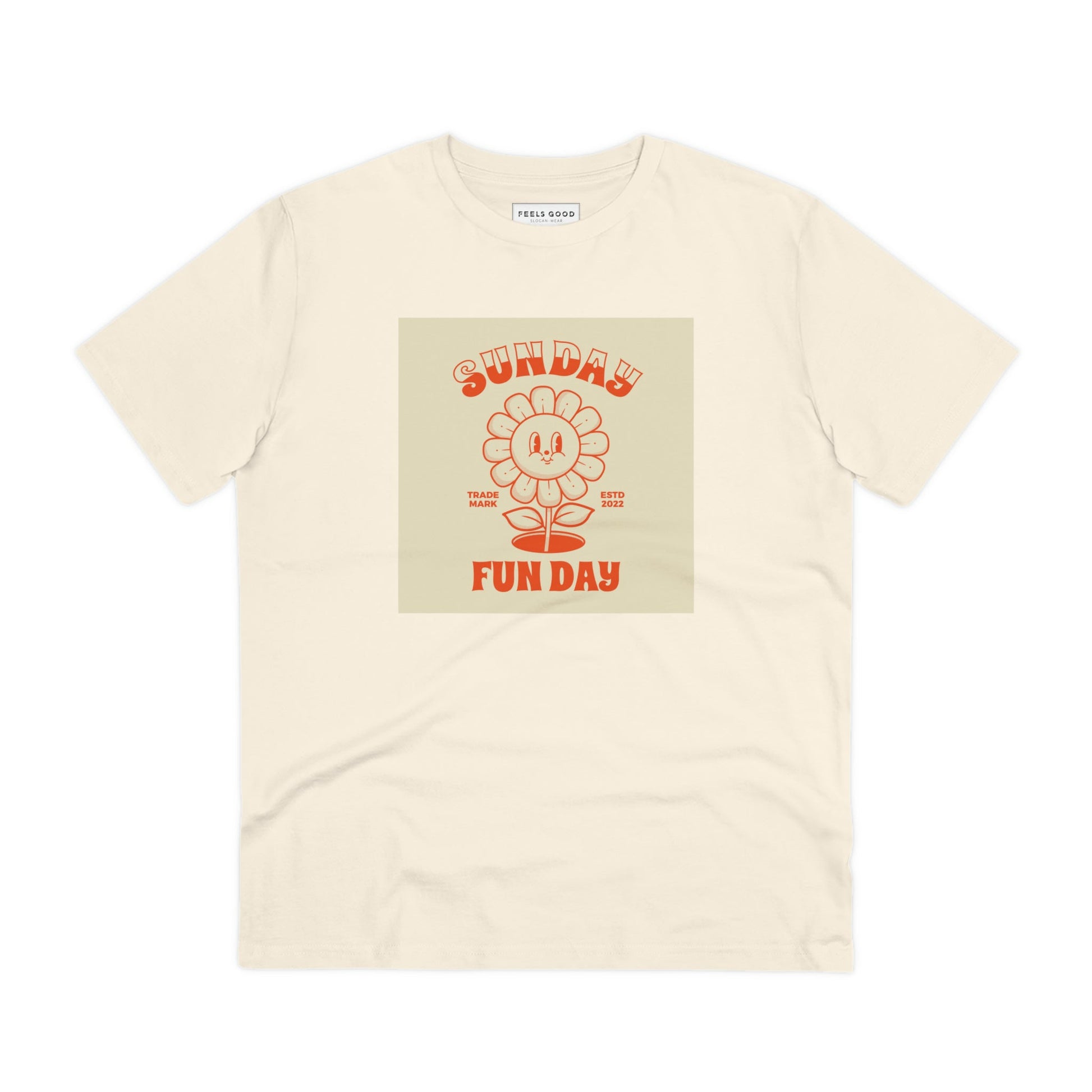 Add vintage charm to your wardrobe with the Positive ‘Fun Day Sunday’ Retro Organic Cotton T-Shirt!