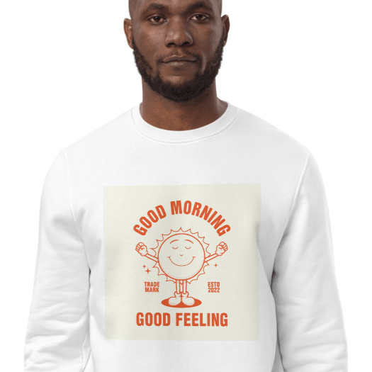 Positive 'Good Feeling' Retro Organic Cotton Sweatshirt – vintage graphic sweatshirts style

