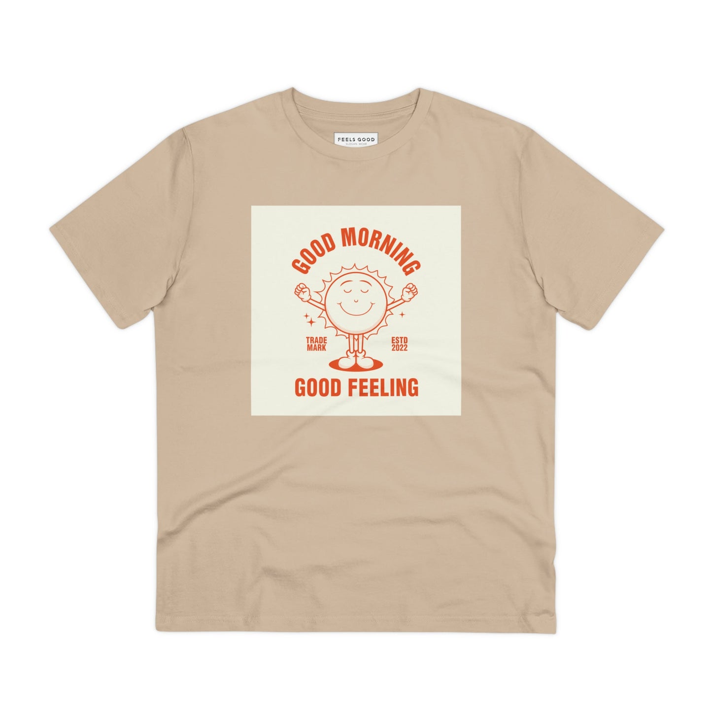 Embrace nostalgia with the Positive 'Good Feeling' Retro Organic Cotton T-Shirt. Vintage slogan t-shirt!