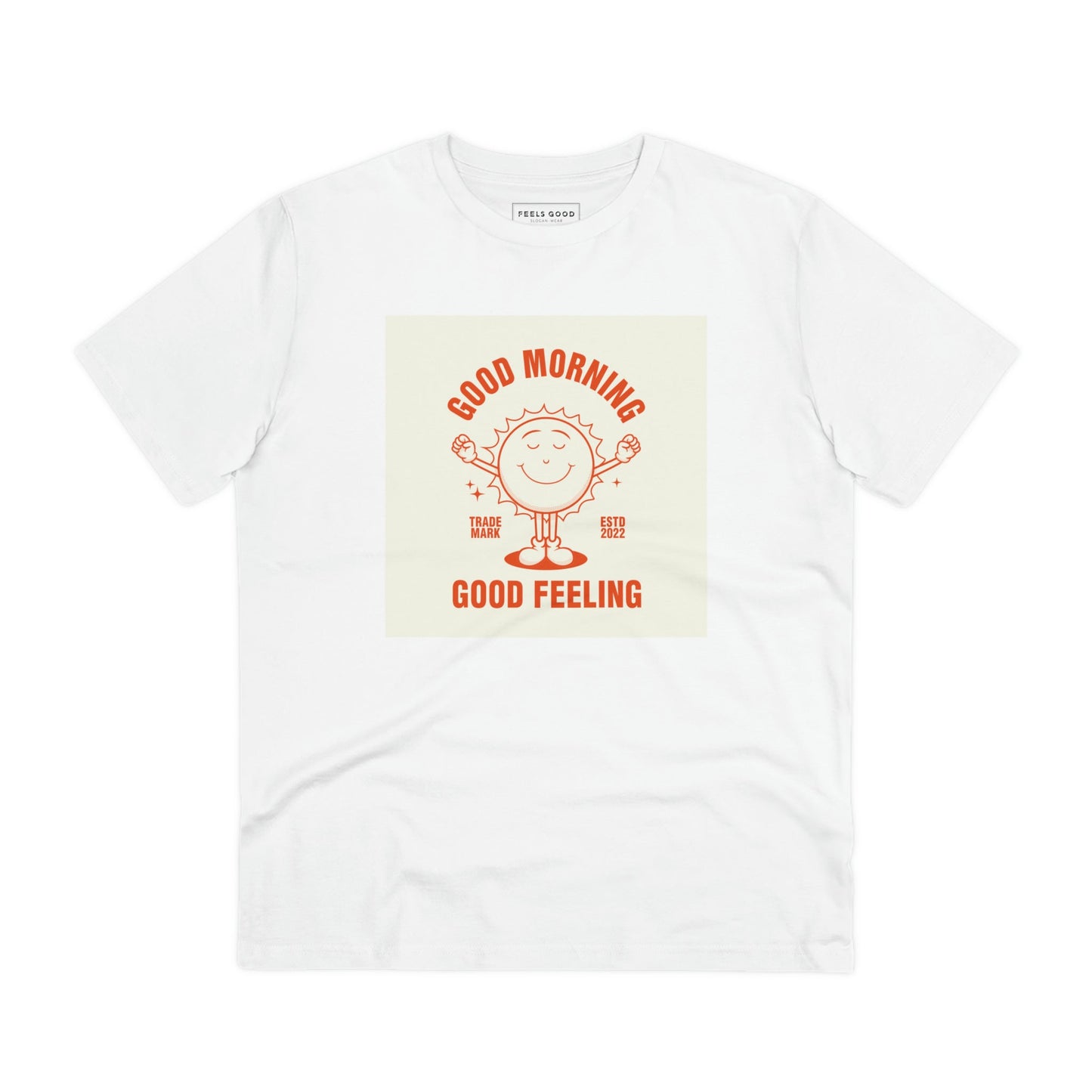 Show off your retro vibe with the Positive 'Good Feeling' Retro Organic Cotton T-Shirt. Retro T-shirt!