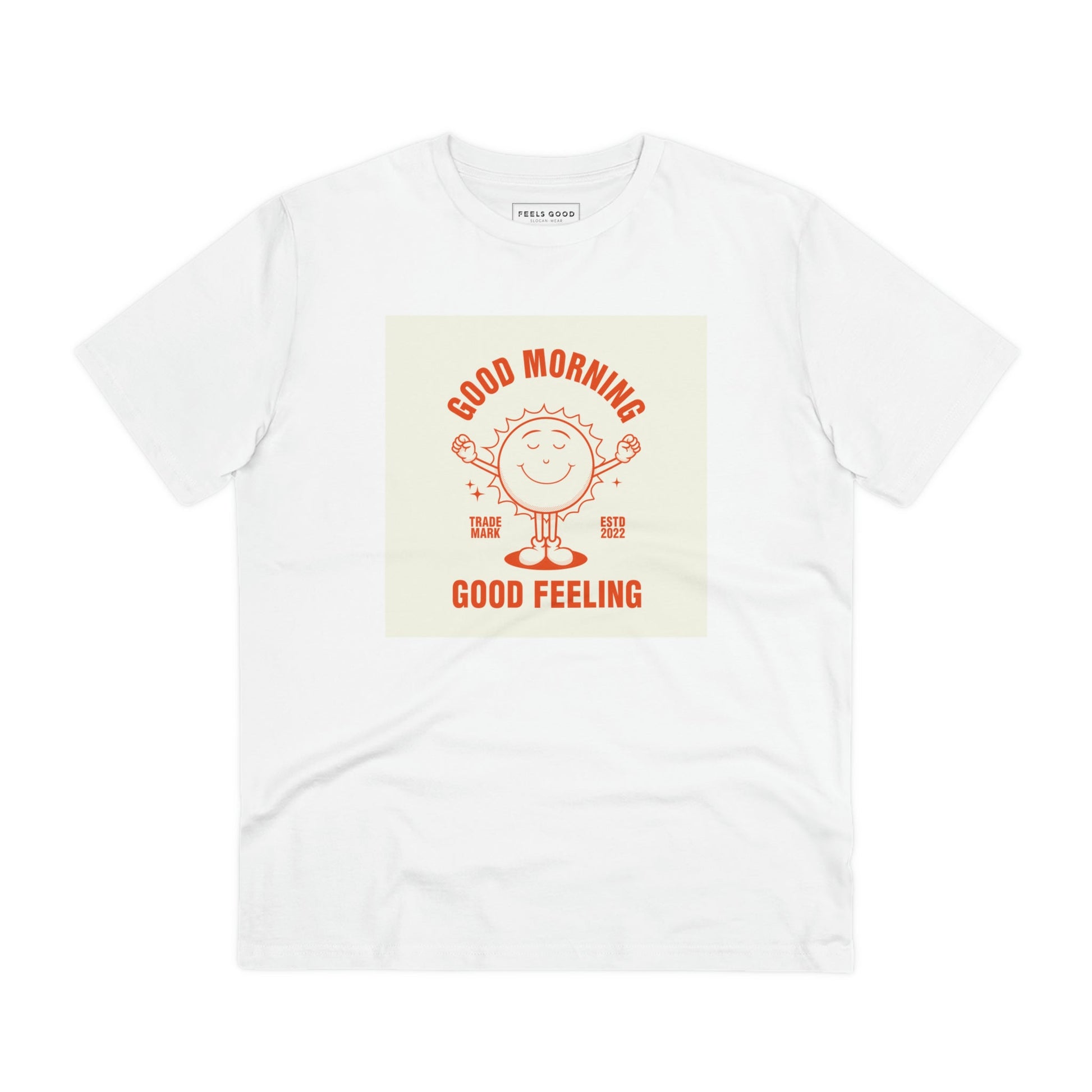 Show off your retro vibe with the Positive 'Good Feeling' Retro Organic Cotton T-Shirt. Retro T-shirt!