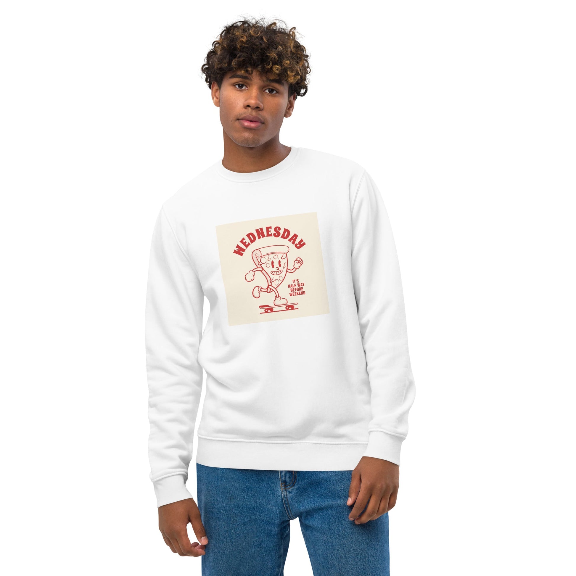 The Positive 'Half-Way Wednesday' Retro Organic Cotton Sweatshirt is a must-have vintage essential!